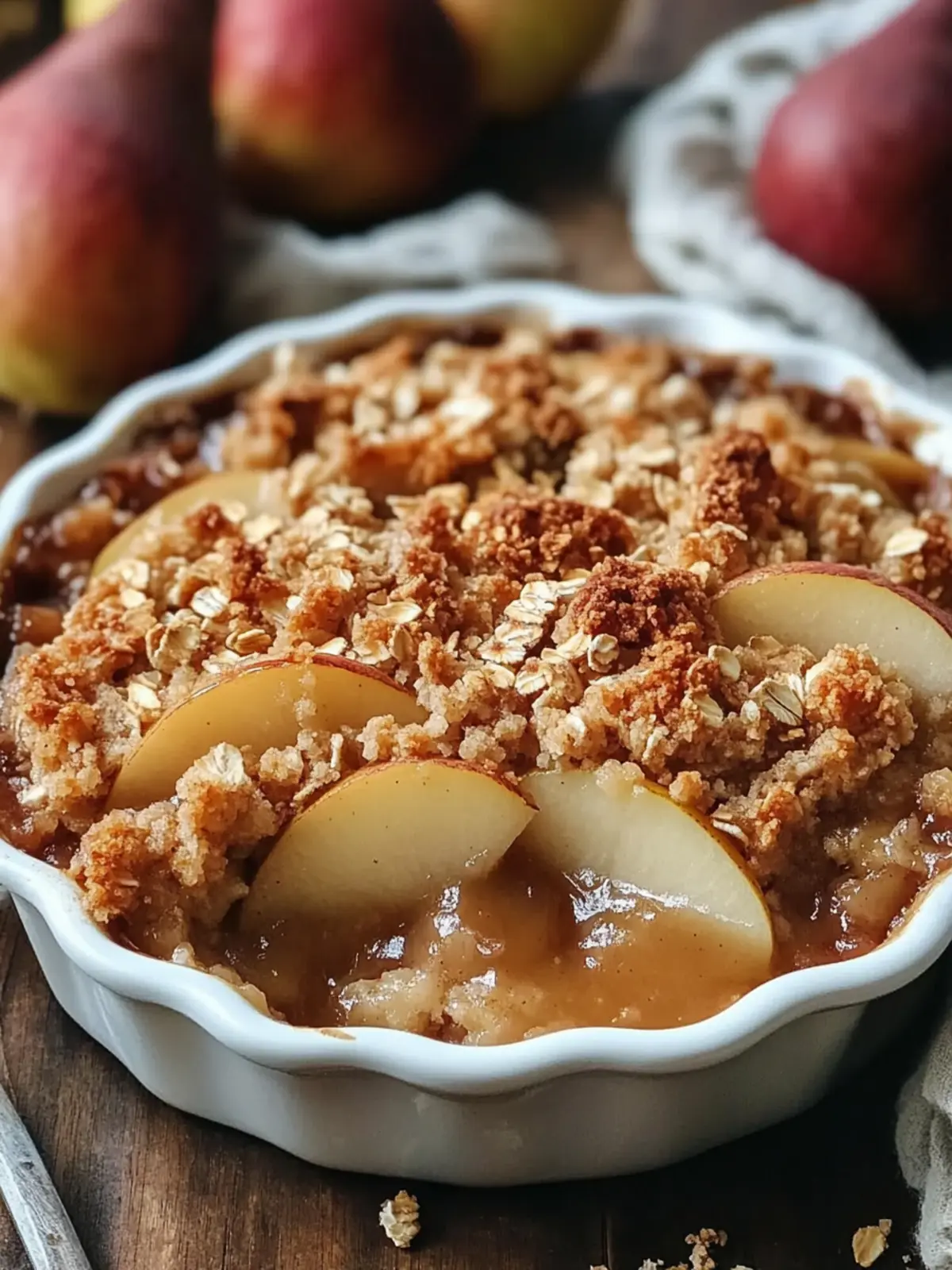 Best Pear Crumble with Oats - Easy Potluck Dessert Delight 4 Best Pear Crumble With Oats Recipe Easy Homemade Potluck Dessert