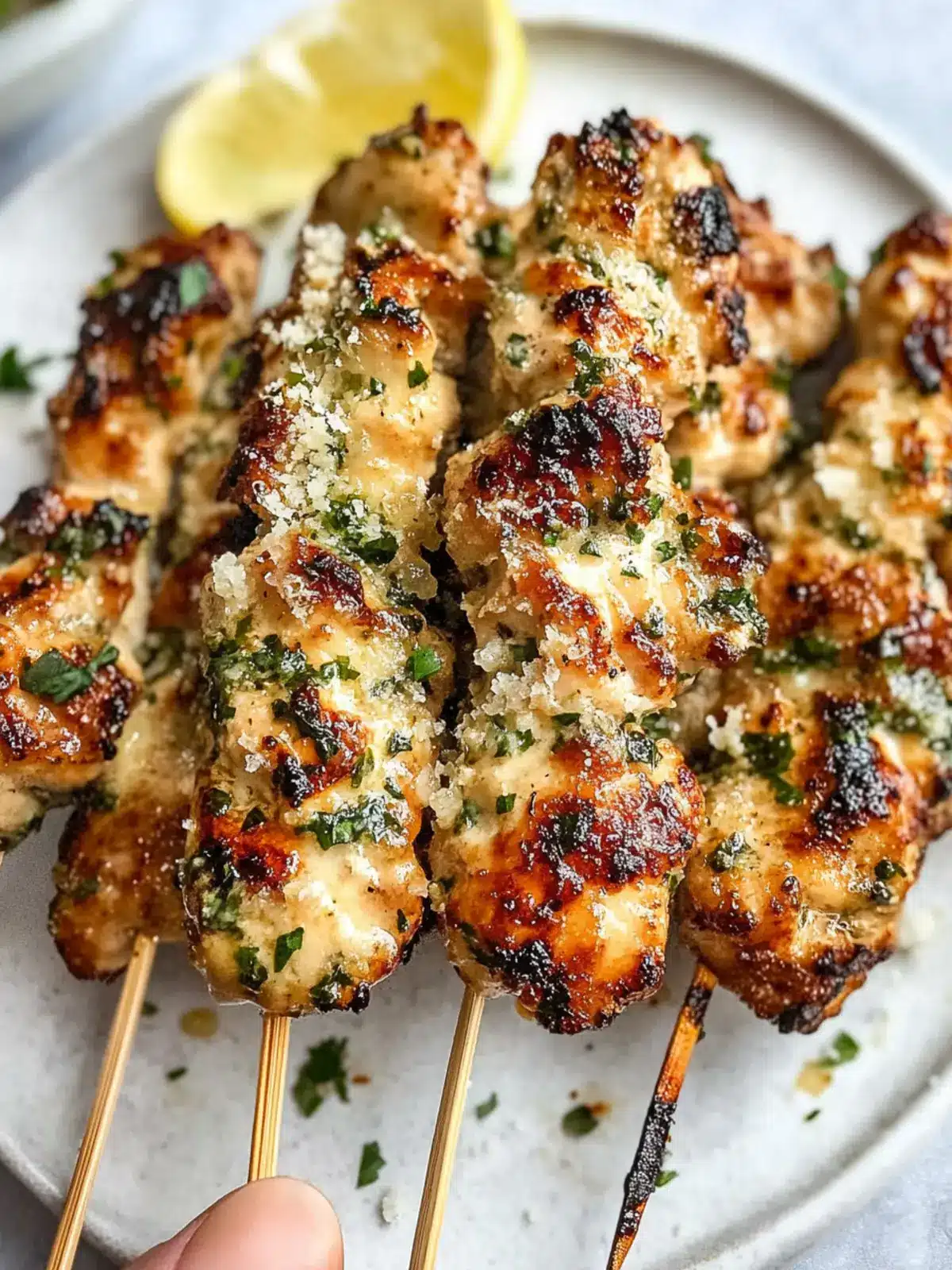 Irresistible Garlic Parmesan Chicken Skewers for Easy Dinners 2 Garlic Parmesan Chicken Skewers