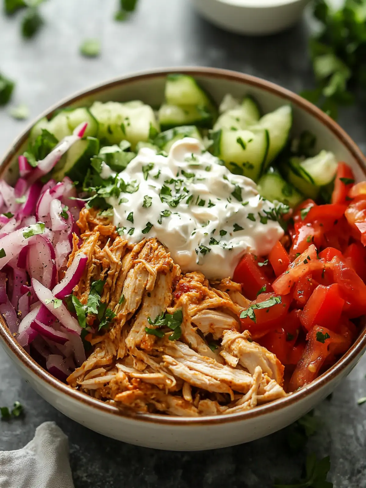 Wholesome High Protein Crockpot Chicken Shawarma Bowl Delight 2 High protien Crockpot Chicken Shawarma Bowl