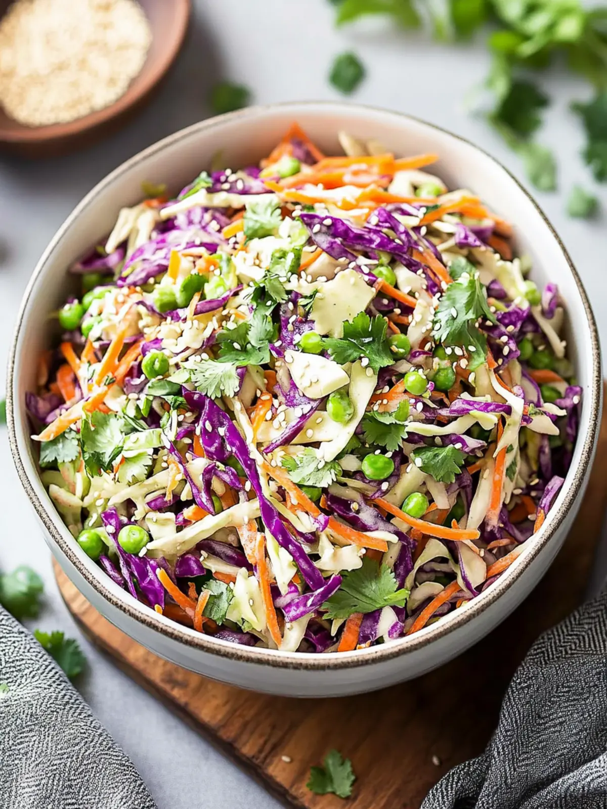 Crunchy Asian Coleslaw with Ginger Dressing You'll Love 5 Crunchy Asian Coleslaw with Ginger Dressing