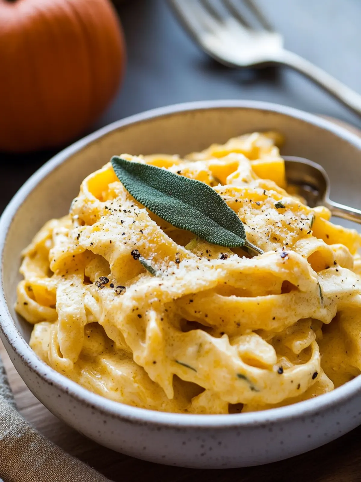 Creamy Pumpkin Alfredo Pasta with Sage You'll Crave 5 Pumpkin Alfredo Pasta with Sage