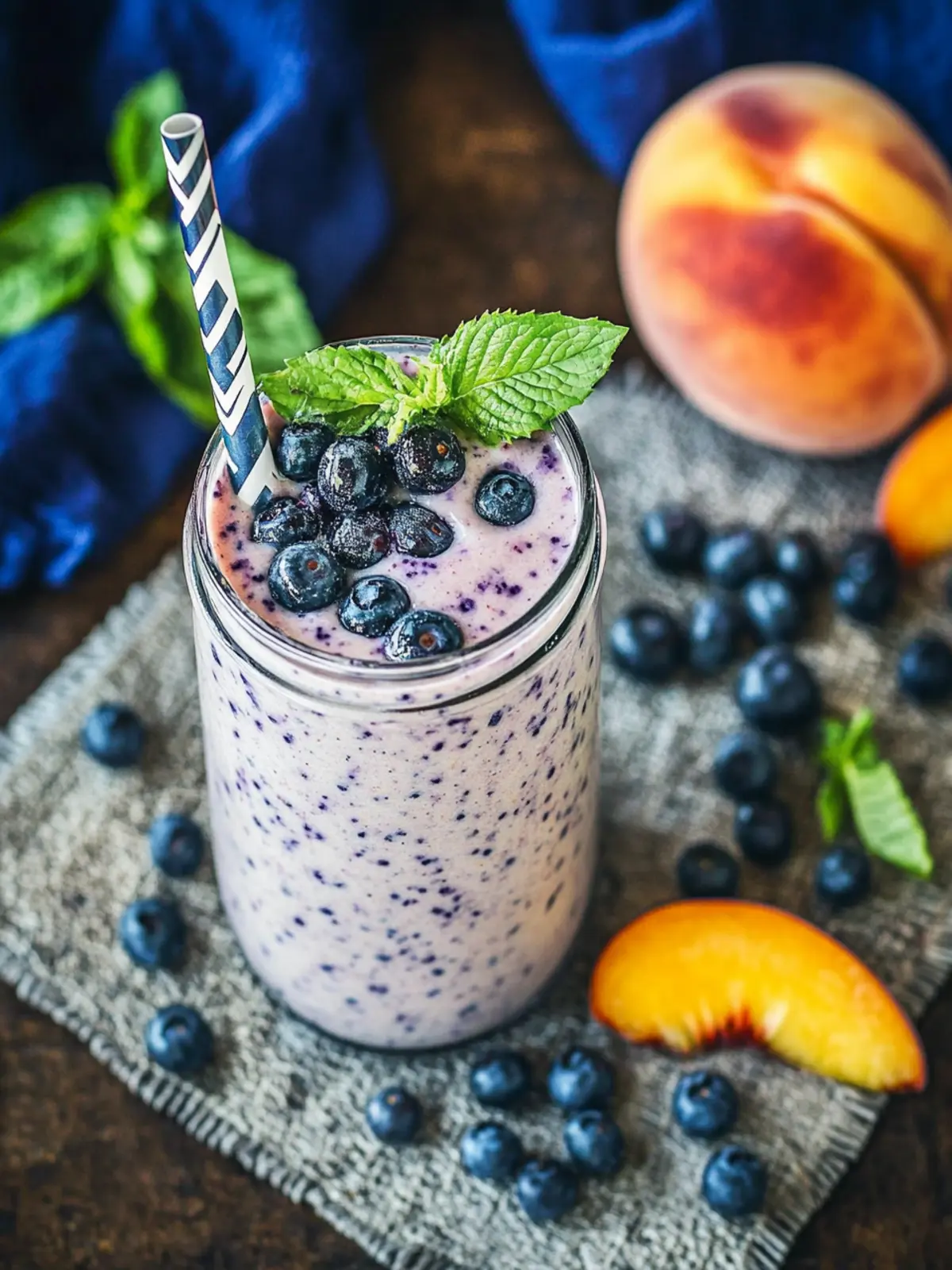 Refreshing Peach Blueberry Smoothie for a Perfect Summer Sip 5 Peach Blueberry Smoothie
