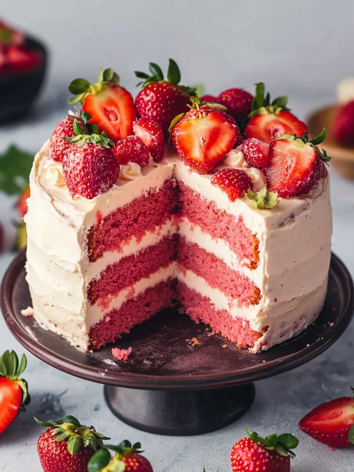 Small-batch Vegan Strawberry Cake for Sweet Summer Moments 4 Small-batch Vegan Strawberry Cake