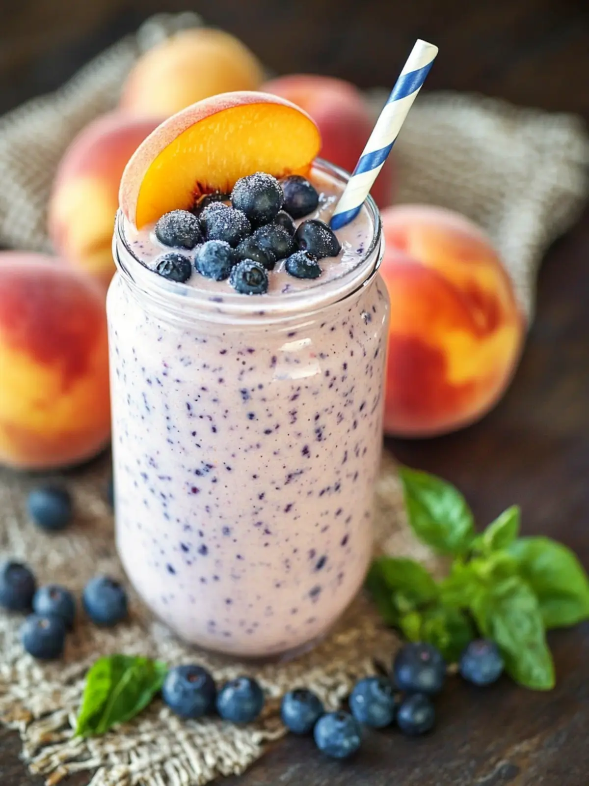Refreshing Peach Blueberry Smoothie for a Perfect Summer Sip 3 Peach Blueberry Smoothie