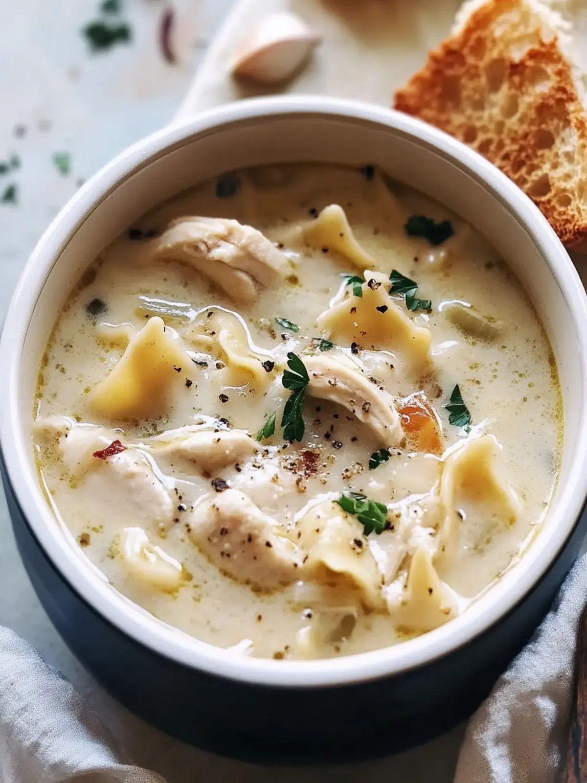 Roasted Garlic White Chicken Lasagna Soup You’ll Crave Daily 2 Roasted Garlic White Chicken Lasagna Soup