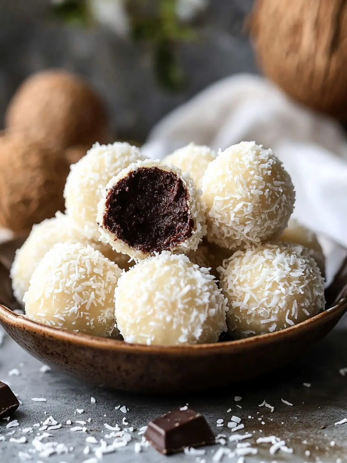 Deliciously Easy Coconut Balls: 3-Ingredient Chocolate Treats 2 Easy Coconut Balls (Chocolate Covered | 3 Ingredients)