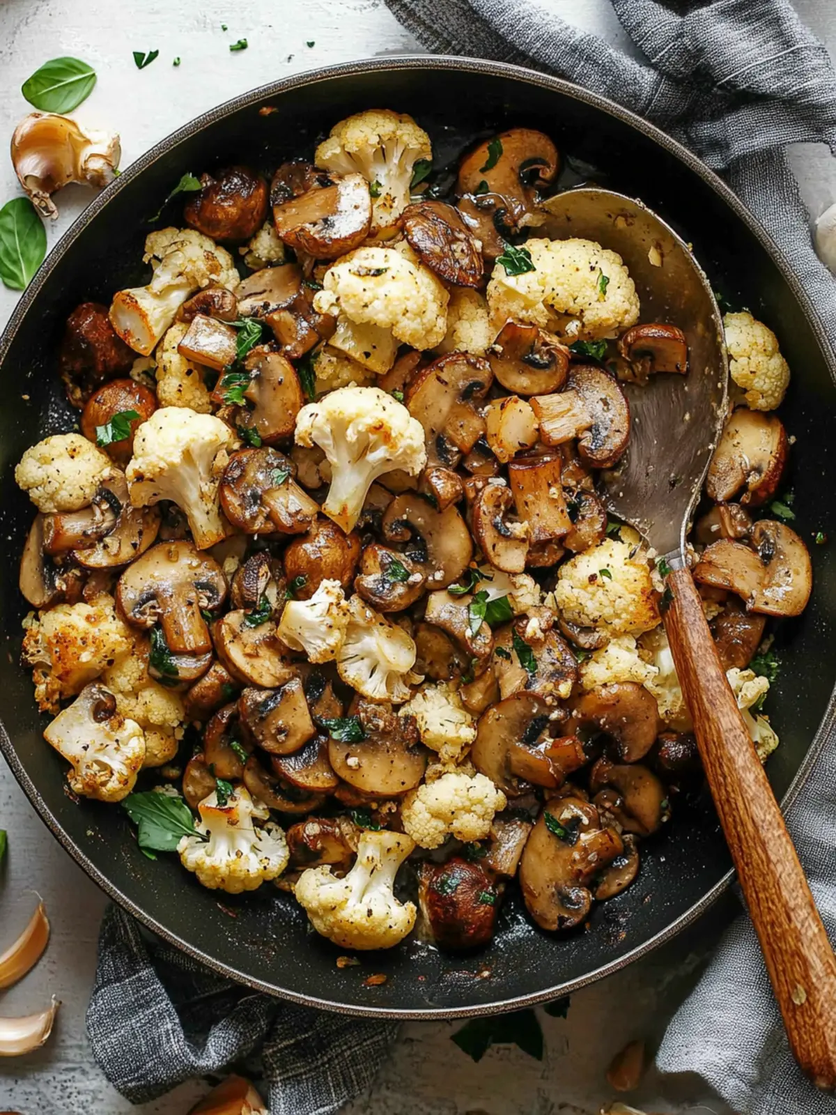 Garlic Mushrooms Cauliflower Skillet: A Flavorful Delight 5 Garlic Mushrooms Cauliflower Skillet