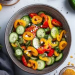 Crispy Cucumber and Sweet Pepper Salad with Zesty Ginger Kick 10 Cucumber and Sweet Pepper Salad