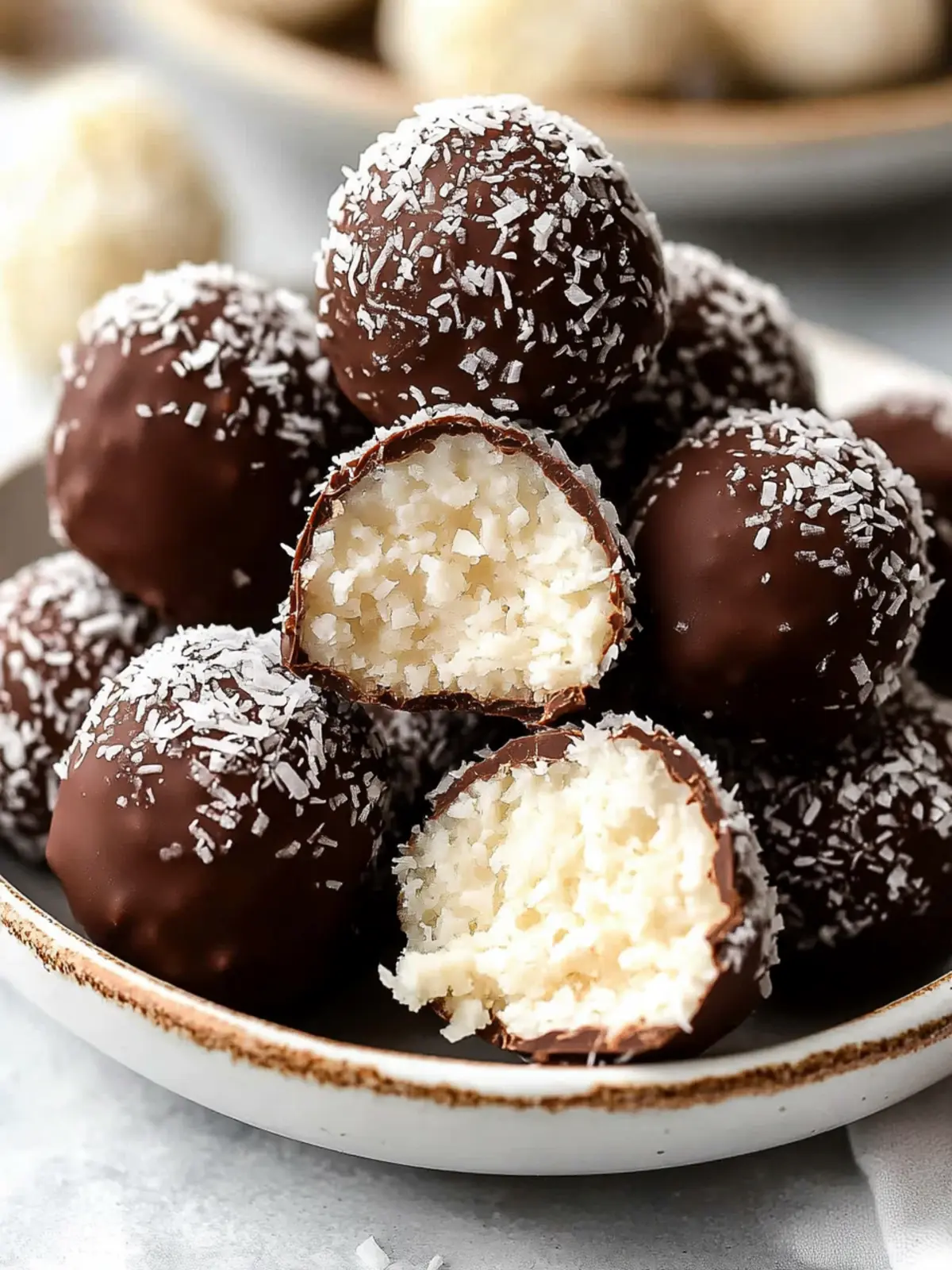 Deliciously Easy Coconut Balls: 3-Ingredient Chocolate Treats 3 Easy Coconut Balls (Chocolate Covered | 3 Ingredients)