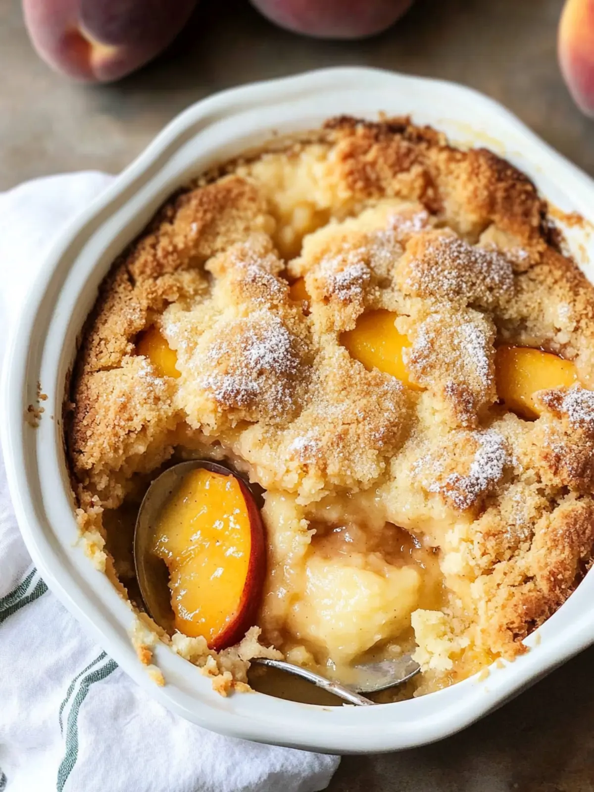 Easy 3 Ingredient Peach Cobbler W/ Cake Mix for Cozy Nights 5 3 Ingredient Peach Cobbler (W/ Cake Mix)