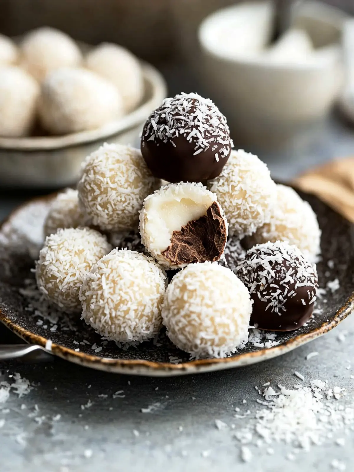 Deliciously Easy Coconut Balls: 3-Ingredient Chocolate Treats 4 Easy Coconut Balls (Chocolate Covered | 3 Ingredients)