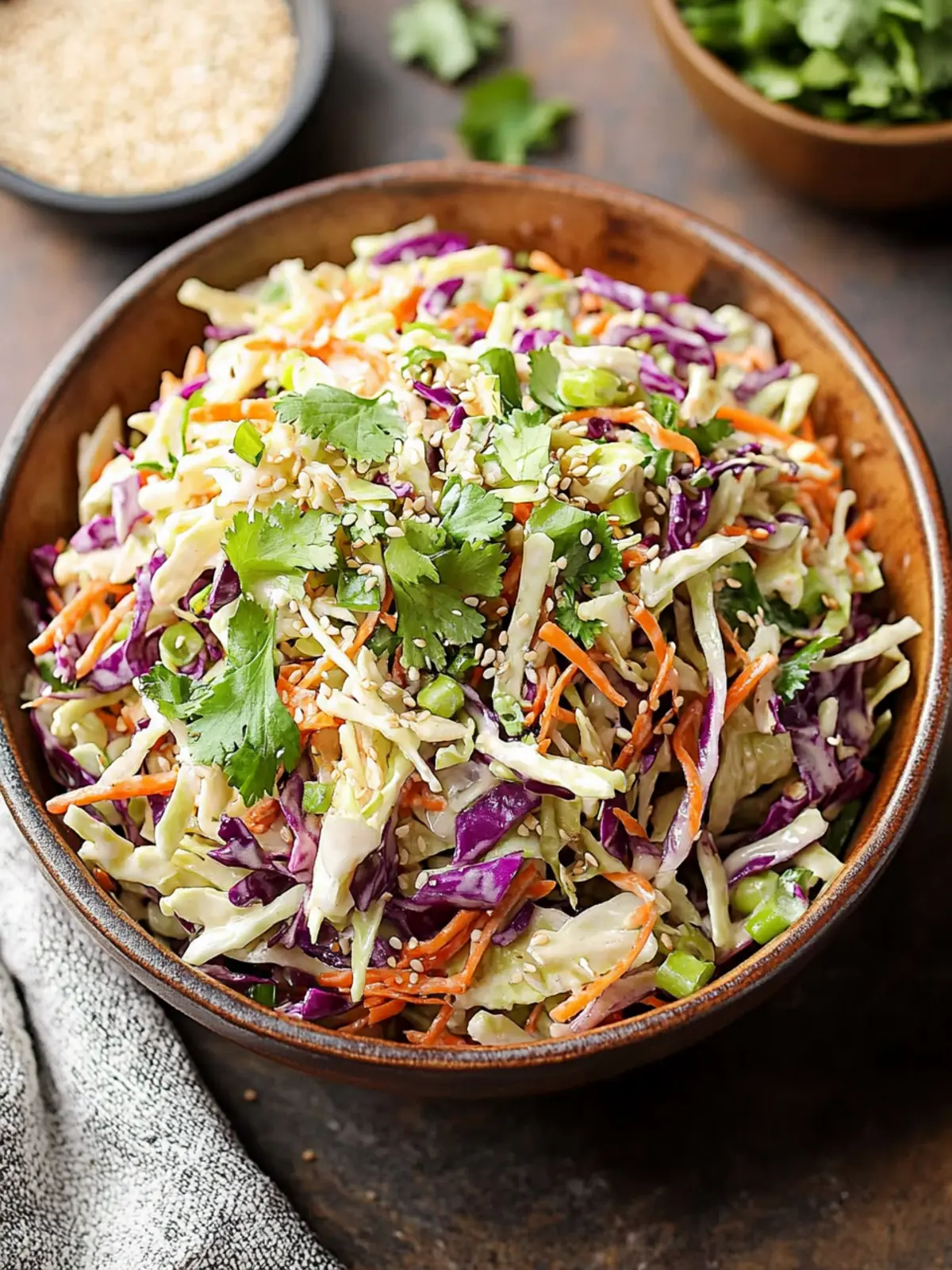 Crunchy Asian Coleslaw with Ginger Dressing You'll Love 3 Crunchy Asian Coleslaw with Ginger Dressing