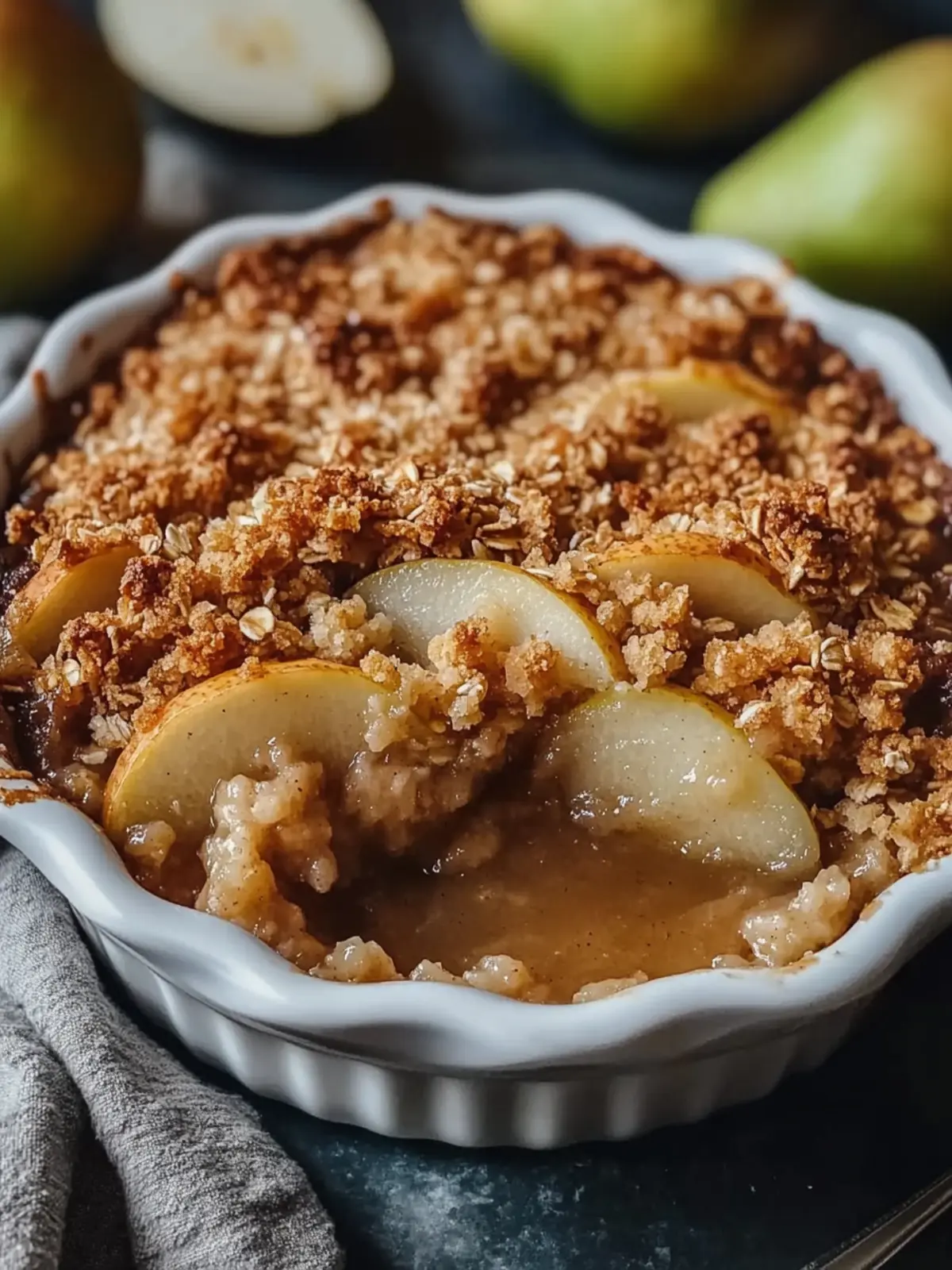 Best Pear Crumble with Oats - Easy Potluck Dessert Delight 2 Best Pear Crumble With Oats Recipe Easy Homemade Potluck Dessert