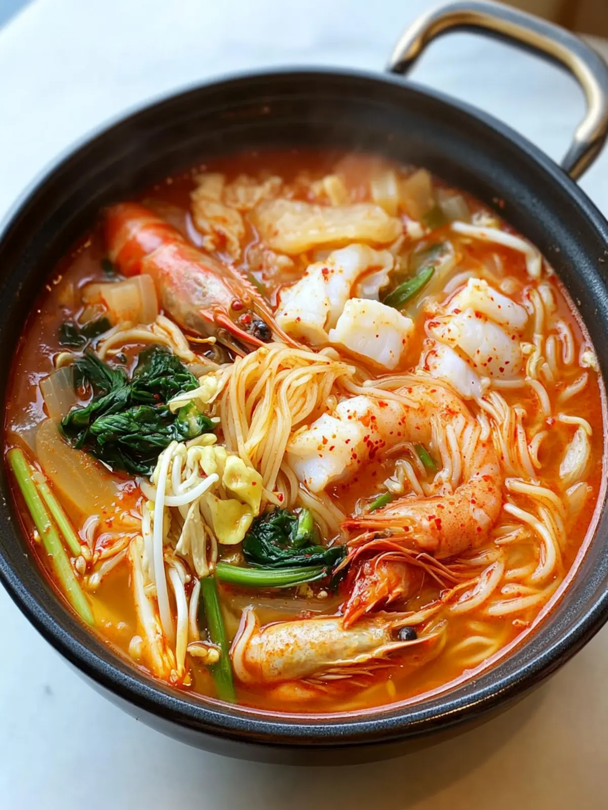 Jjamppong: Brighten Your Day with Spicy Seafood Noodle Soup 5 Jjamppong (Korean Seafood Noodle Soup)