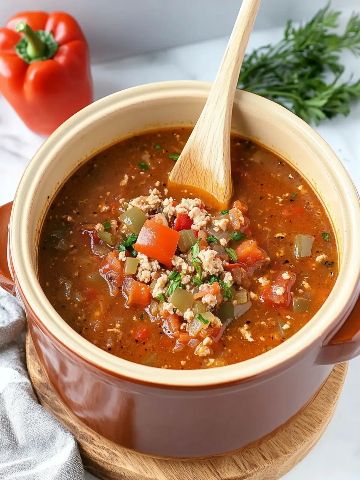 Heavenly Crockpot Stuffed Pepper Soup for Cozy Nights 5 Crockpot Stuffed Pepper Soup