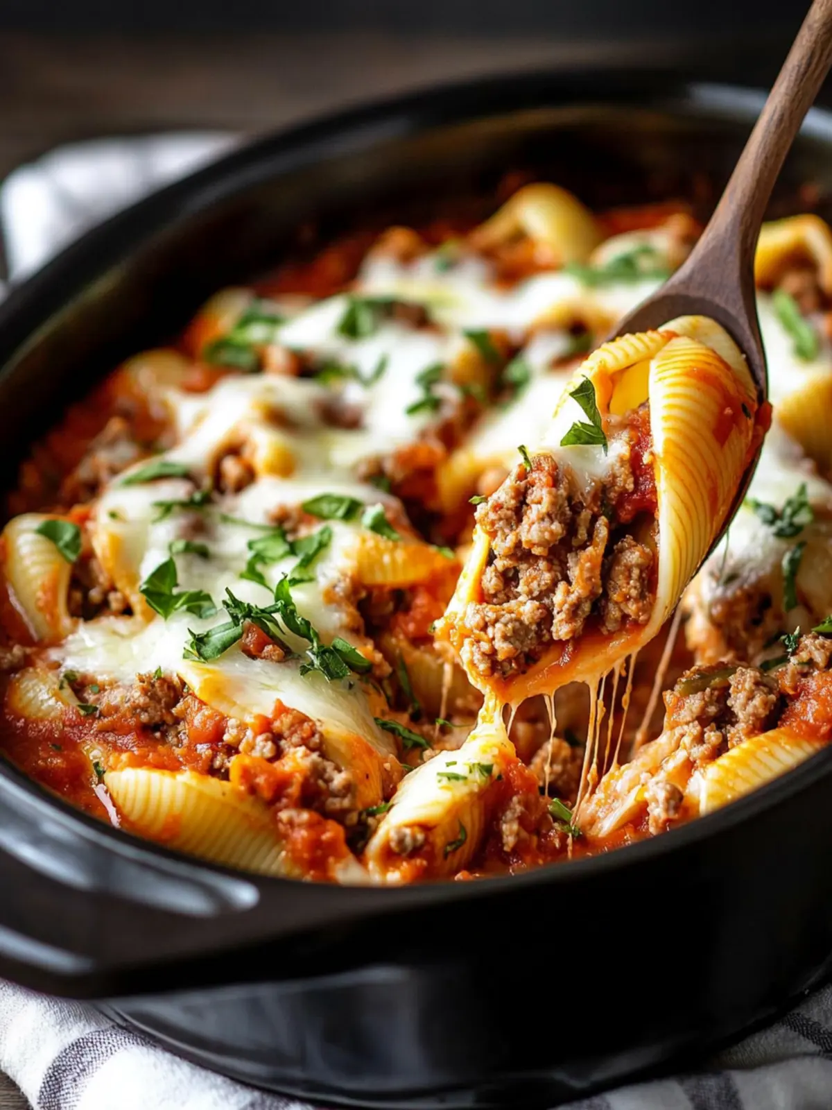 Slow Cooker Stuffed Shells with Meat for Easy Comfort Food 4 Slow Cooker Stuffed Shells with Meat