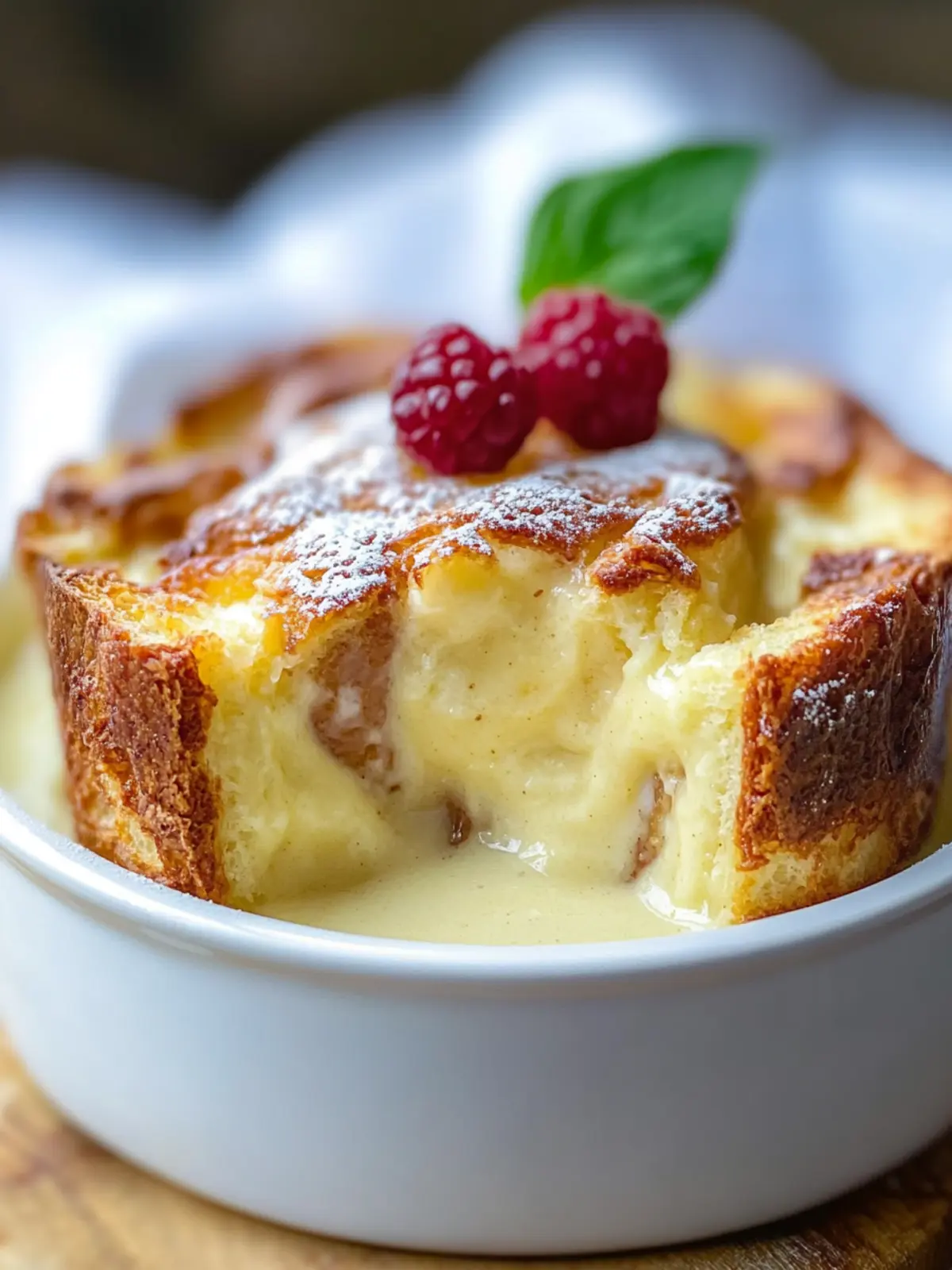 Rich & Creamy Custard Bread Pudding with Vanilla Sauce Delight 3 Custard Bread Pudding with Vanilla Sauce (Rich & Creamy!)