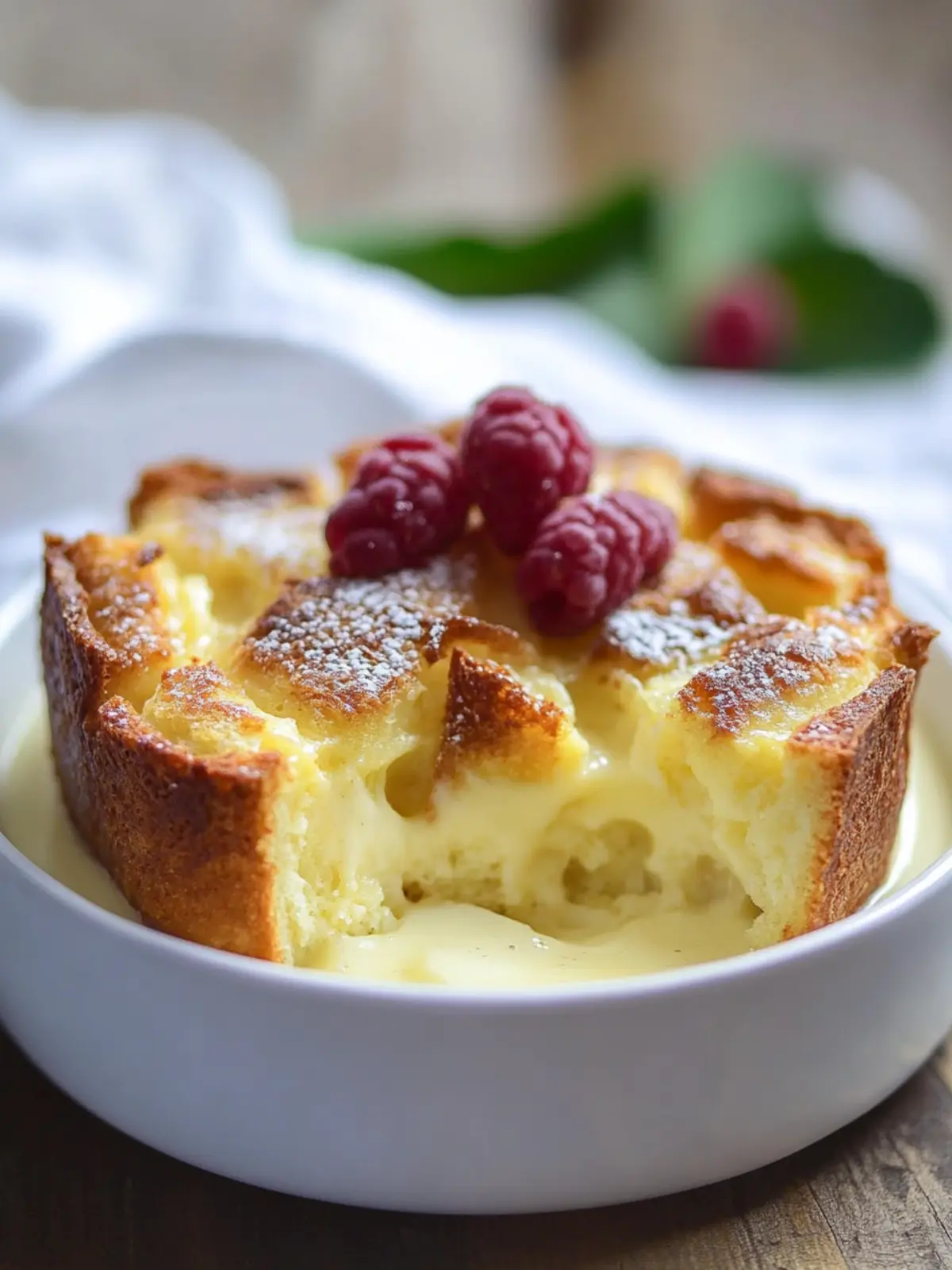 Rich & Creamy Custard Bread Pudding with Vanilla Sauce Delight 4 Custard Bread Pudding with Vanilla Sauce (Rich & Creamy!)