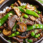 Savor Asian Beef with Mushrooms and Sugar Snap Peas Tonight 9 Asian Beef with Mushrooms and Sugar Snap Peas