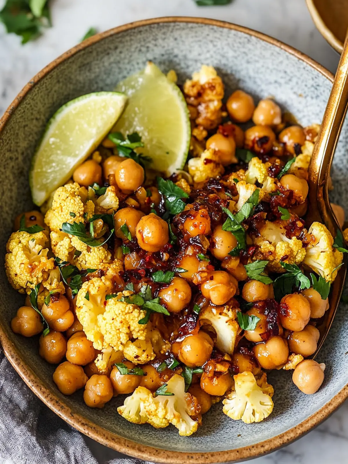 Vegan Hot Honey Cauliflower and Chickpeas for Epic Flavor 2 Vegan Hot Honey Cauliflower and Chickpeas