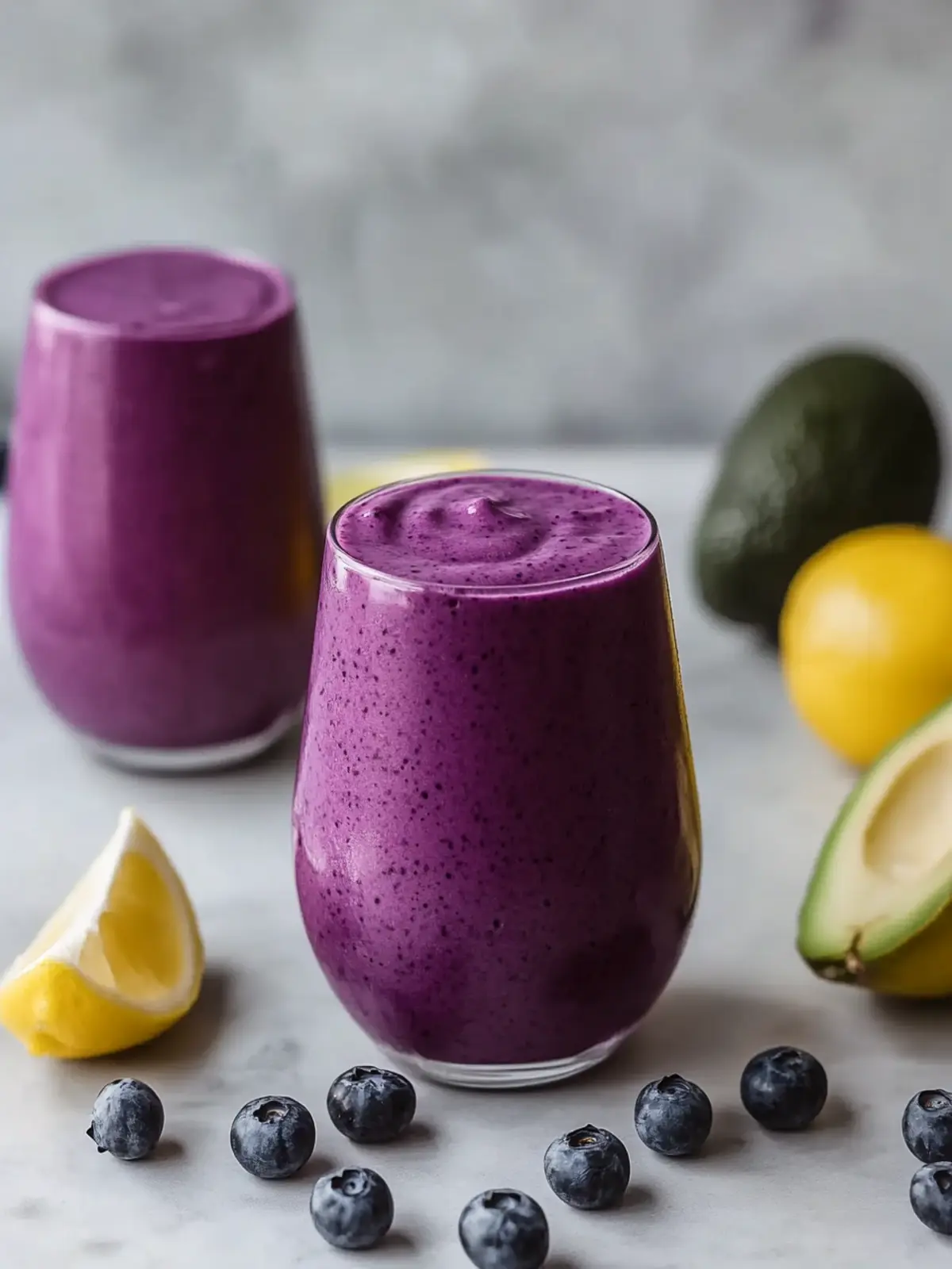 Zesty Blueberry Avocado Smoothie With Lemon & Yogurt Bliss 3 Blueberry Avocado Smoothie With Lemon & Yogurt