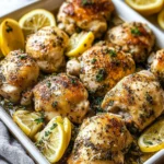 Savory Lemon Garlic Chicken Thighs for Easy Sheet Pan Dinner 2 Lemon Garlic Chicken Thighs