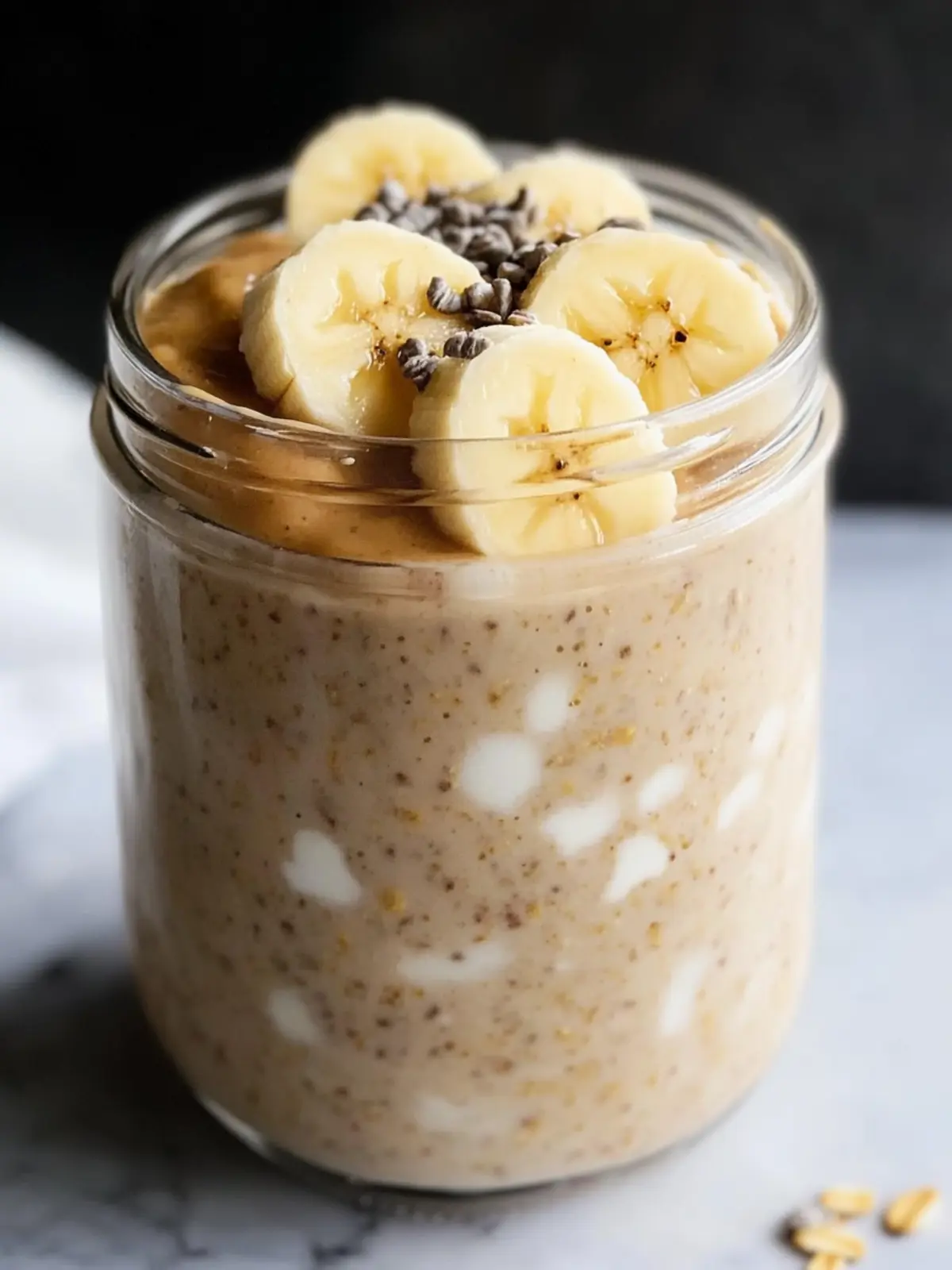 High Protein Peanut Butter Banana Overnight Oats Bliss 3 High Protein Peanut Butter Banana Overnight Oats
