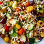 Savory Roasted Vegetable Couscous Salad for Fresh Flavor Boost 7 Roasted Vegetable Couscous Salad