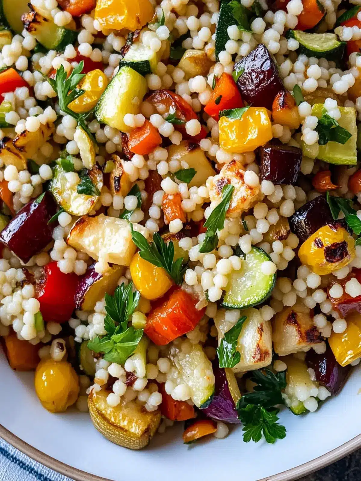 Savory Roasted Vegetable Couscous Salad for Fresh Flavor Boost 5 Roasted Vegetable Couscous Salad