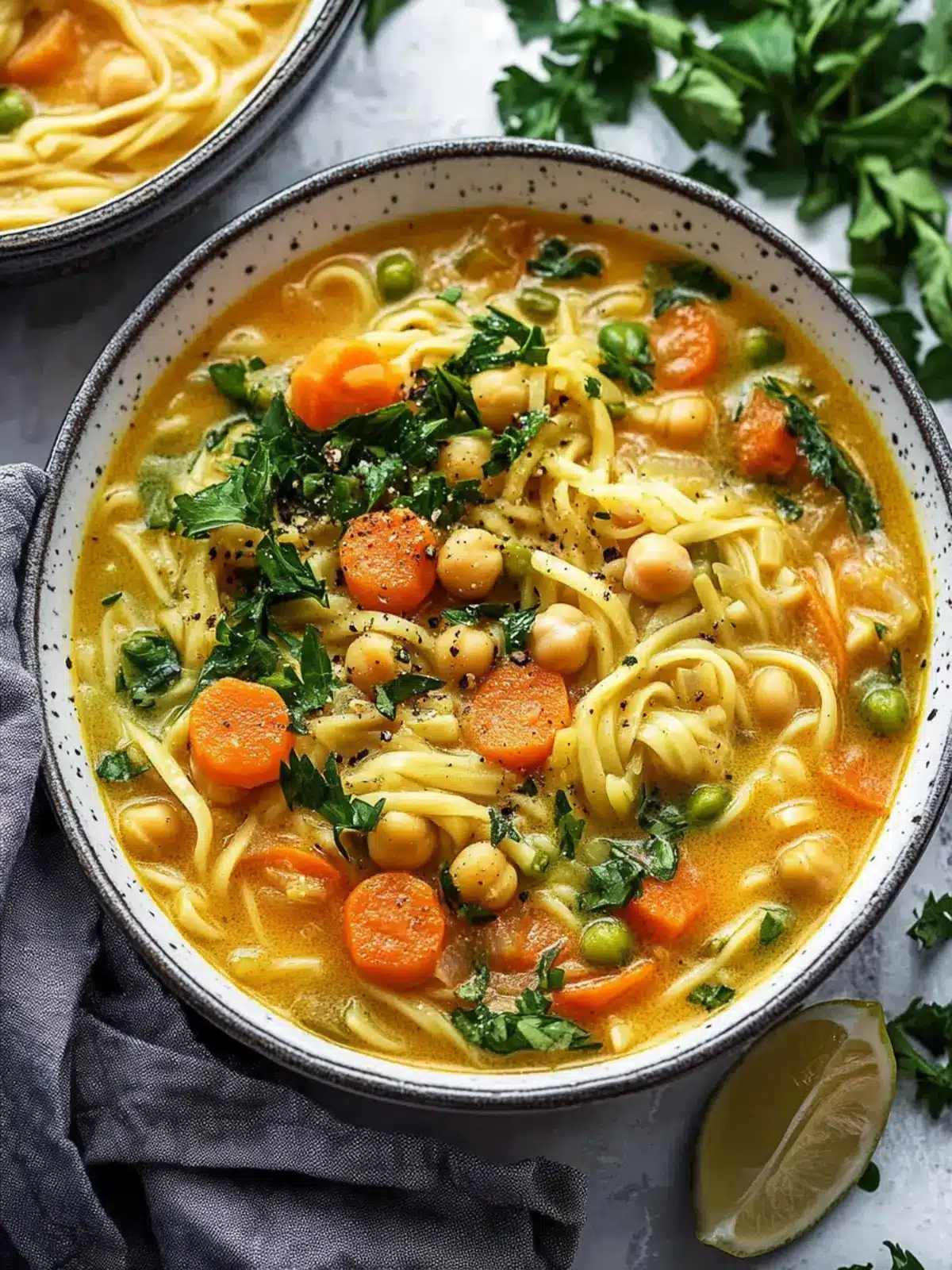 Cozy Chickpea Noodle Soup for Delicious Comfort Food 3 Chickpea Noodle Soup