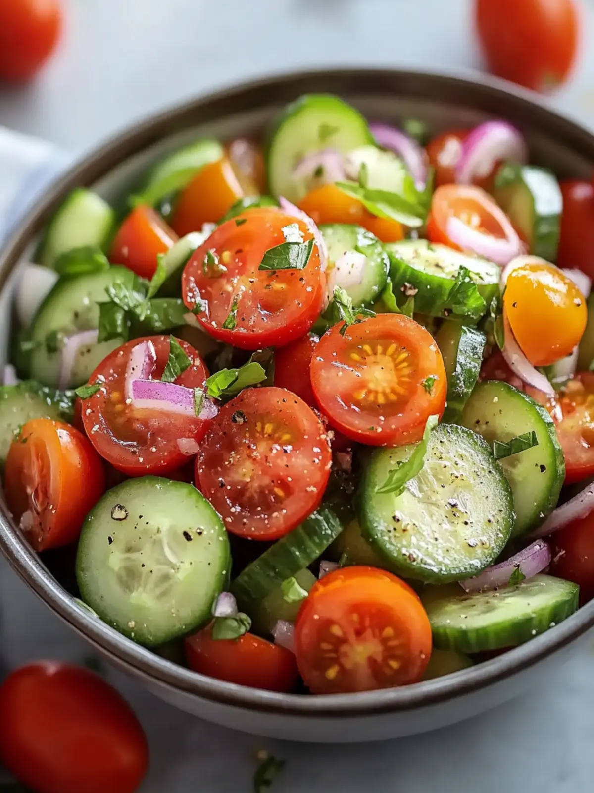 Refresh Your Day with Zesty Cucumber Tomato Salad Delight 3 Cucumber Tomato Salad