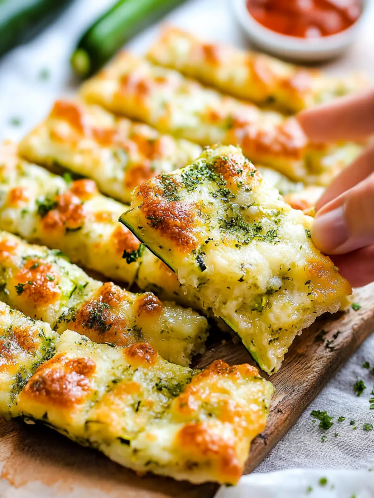 Cheesy Zucchini Breadsticks You Won't Want to Share 3 Cheesy Zucchini Breadsticks