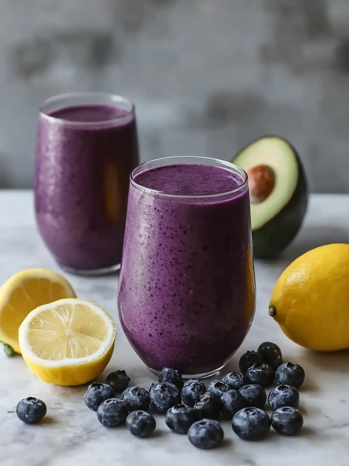 Zesty Blueberry Avocado Smoothie With Lemon & Yogurt Bliss 4 Blueberry Avocado Smoothie With Lemon & Yogurt