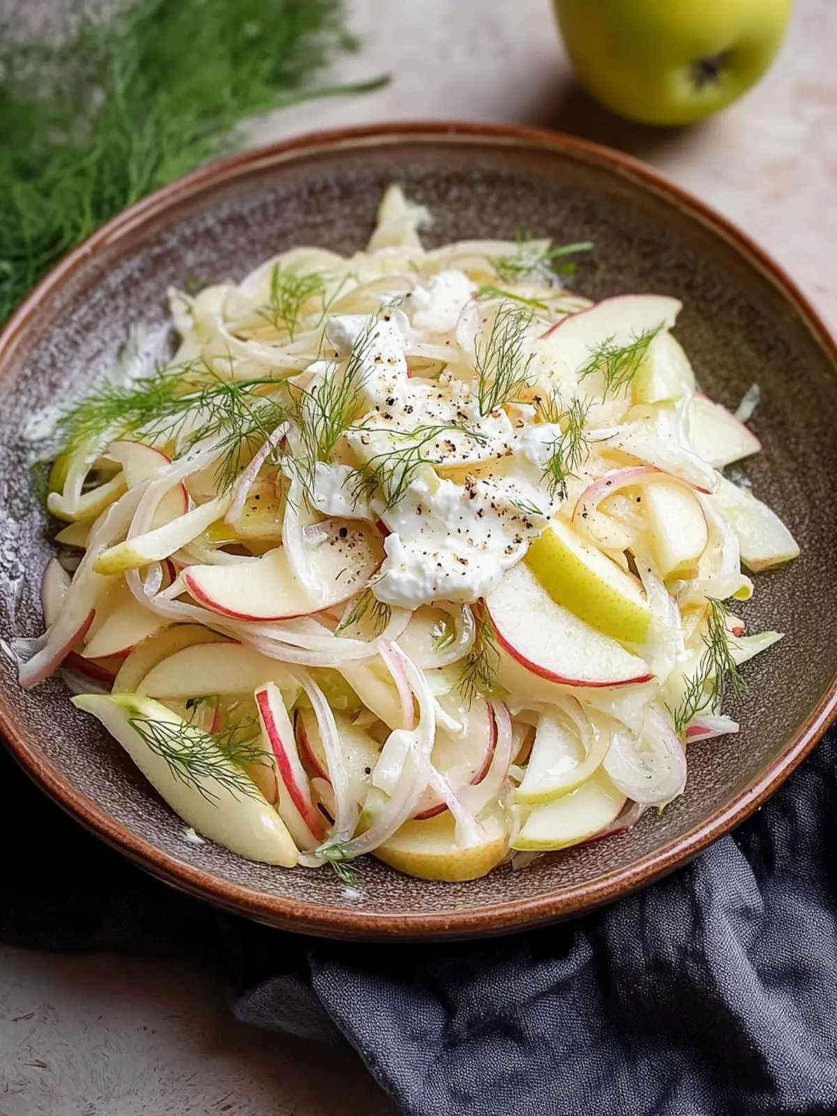 Delicious Fennel Apple Salad with Goat Cheese Dressing Bliss 2 Fennel Apple Salad with Goat Cheese Dressing