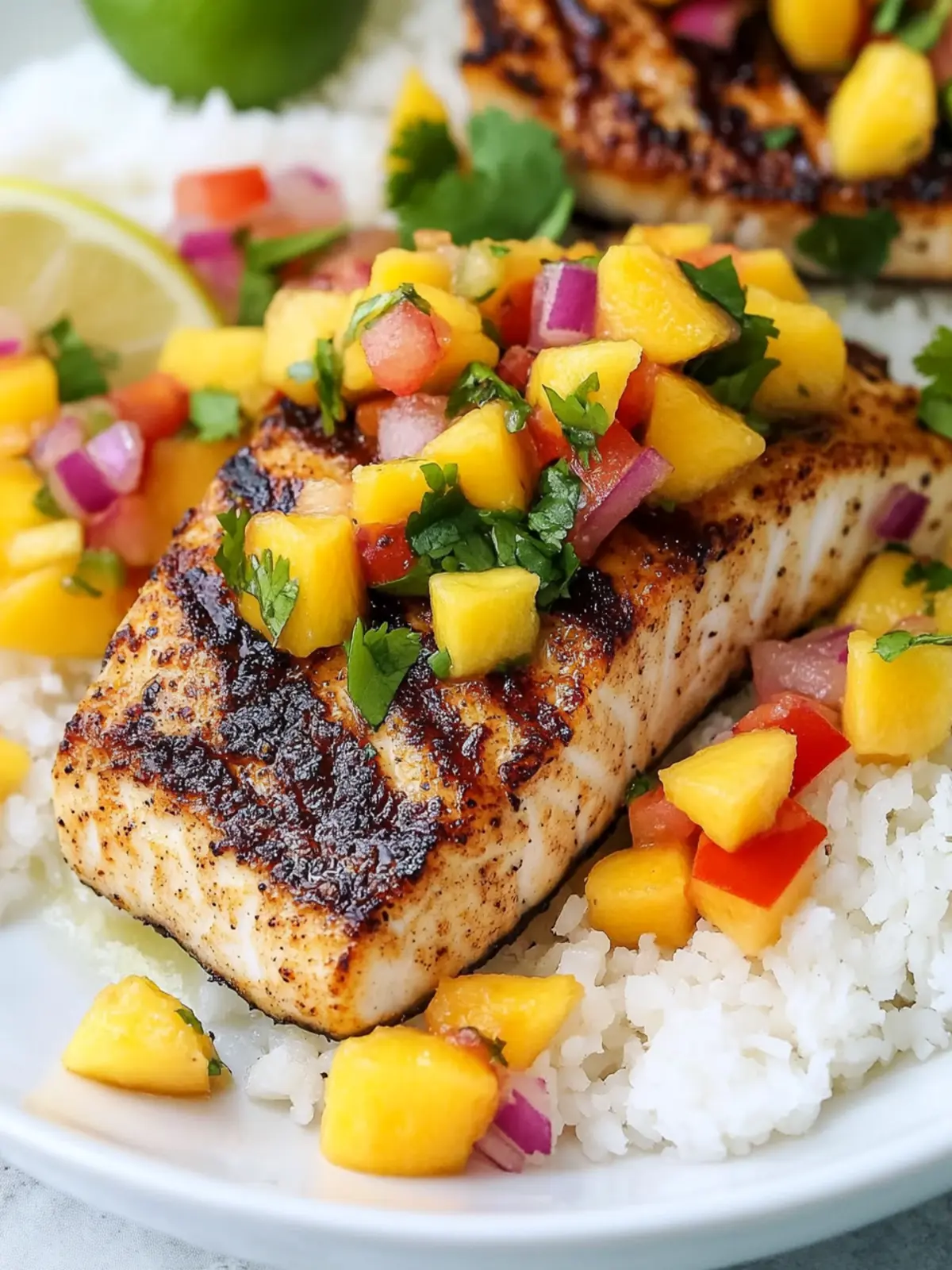 Savor Blackened Mahi Mahi with Mango Salsa Tonight 2 Blackened Mahi Mahi with Mango Salsa