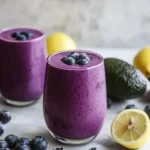 Zesty Blueberry Avocado Smoothie With Lemon & Yogurt Bliss 2 Blueberry Avocado Smoothie With Lemon & Yogurt