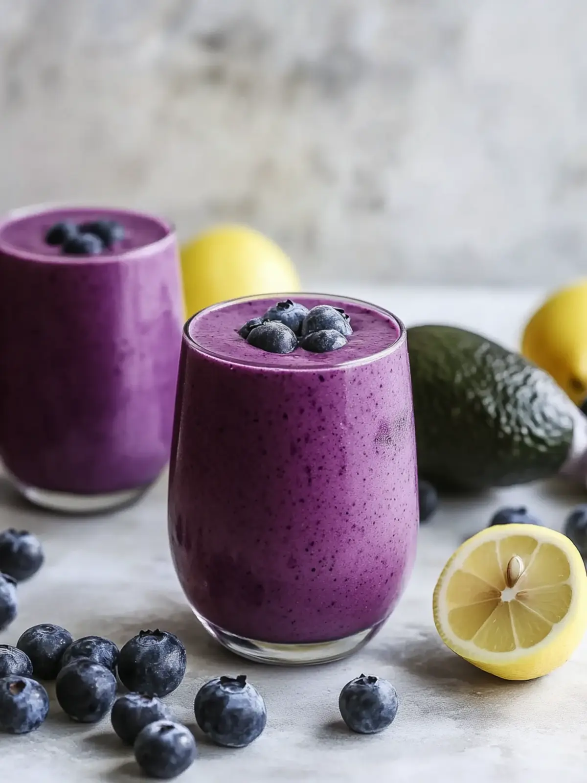 Zesty Blueberry Avocado Smoothie With Lemon & Yogurt Bliss 5 Blueberry Avocado Smoothie With Lemon & Yogurt
