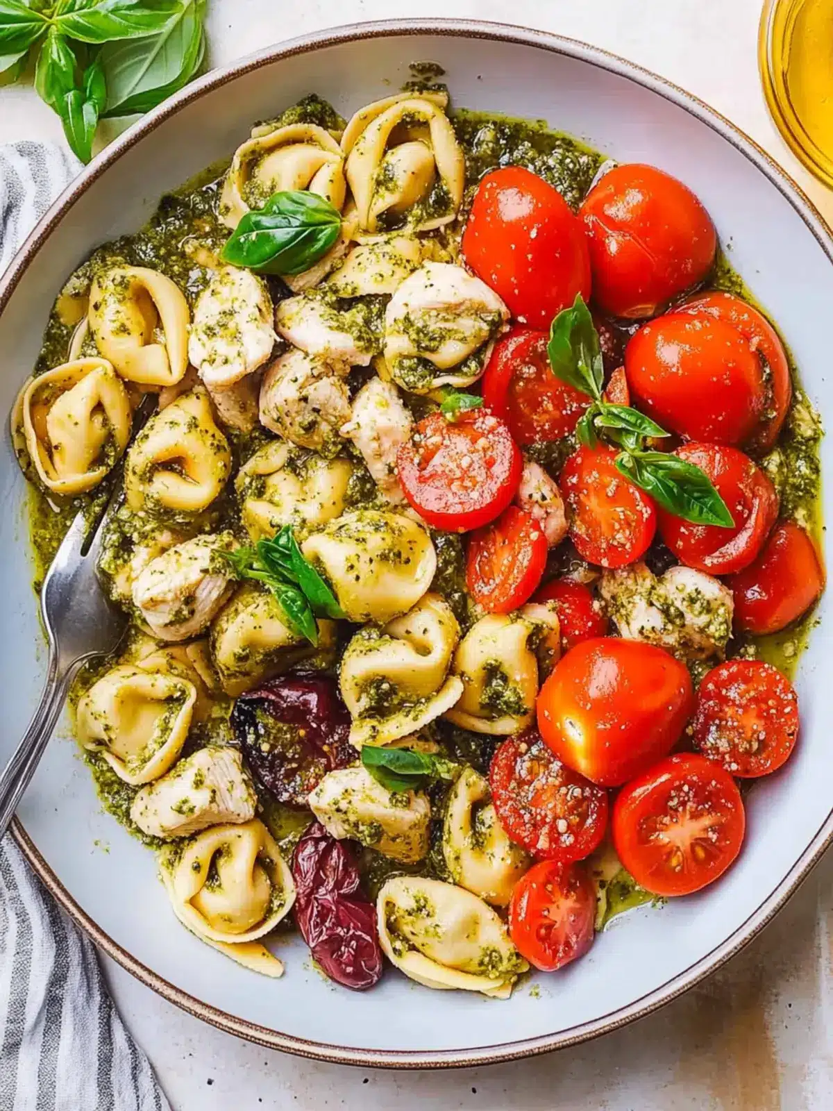 Pesto Chicken Tortellini and Veggies: A Flavorful Dinner Recipe 3 dinner recipes Pesto Chicken Tortellini and Veggies