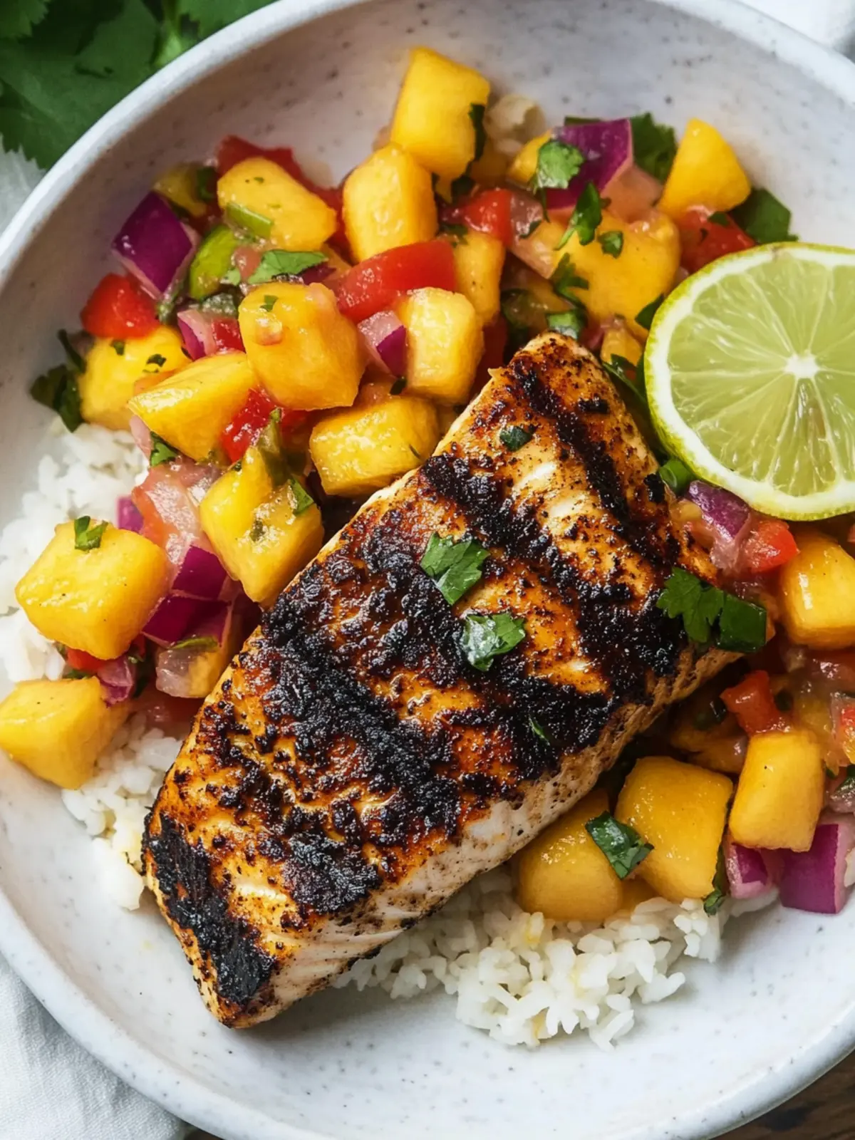 Savor Blackened Mahi Mahi with Mango Salsa Tonight 4 Blackened Mahi Mahi with Mango Salsa