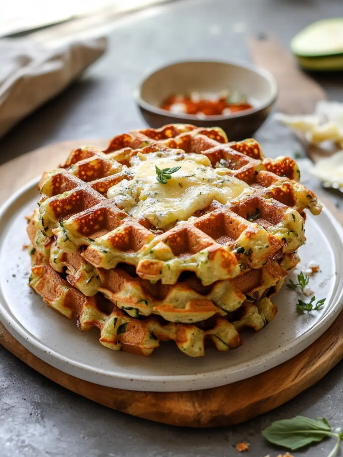 Savory Zucchini Waffles Cheesy and Crispy for a Fun Twist 4 Savory Zucchini Waffles (Cheesy and Crispy)