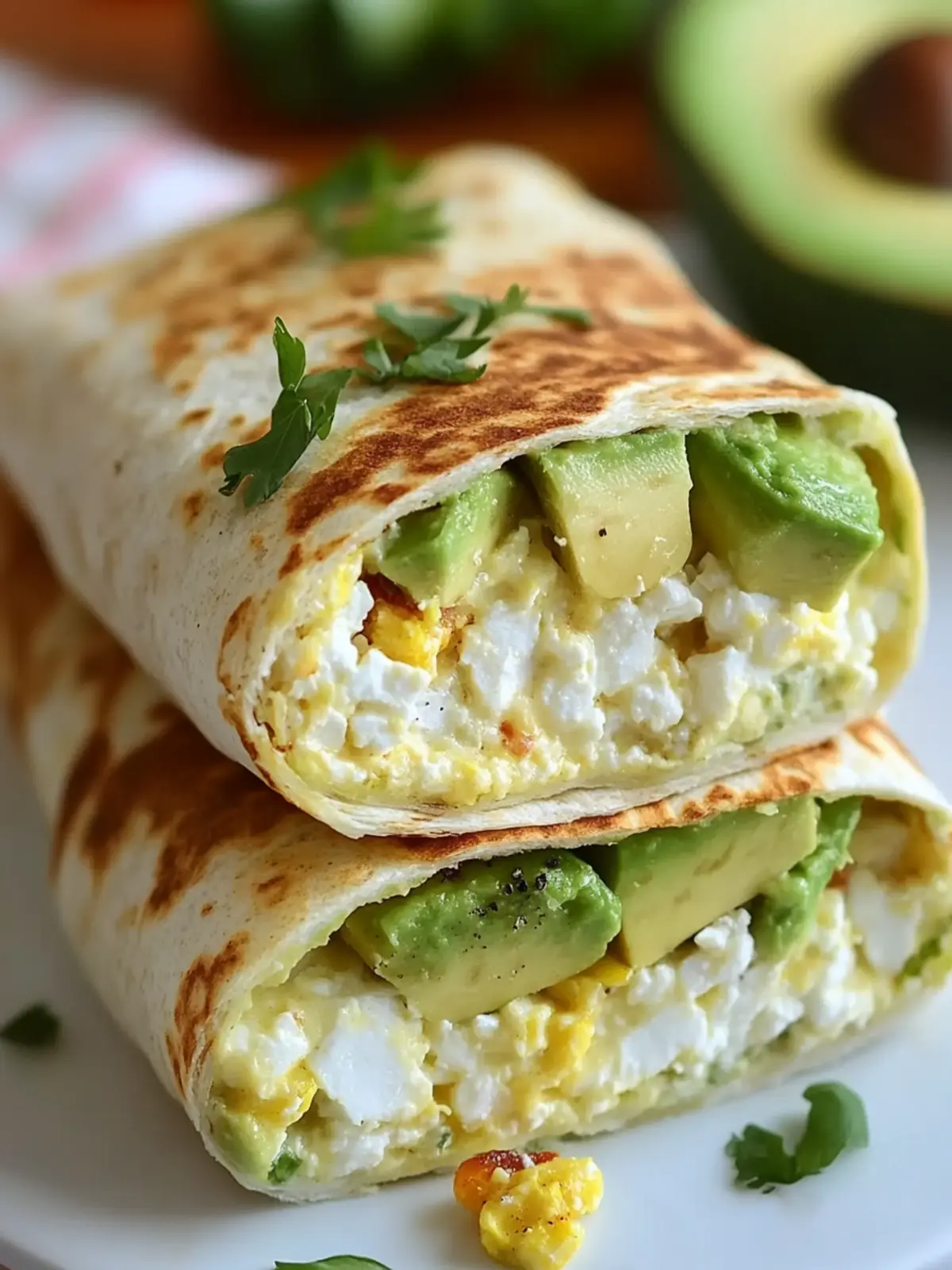 High-Protein Breakfast Wrap with Cottage Cheese and Avocado Delight 4 High-Protein Breakfast Wrap with Cottage Cheese and Avocado