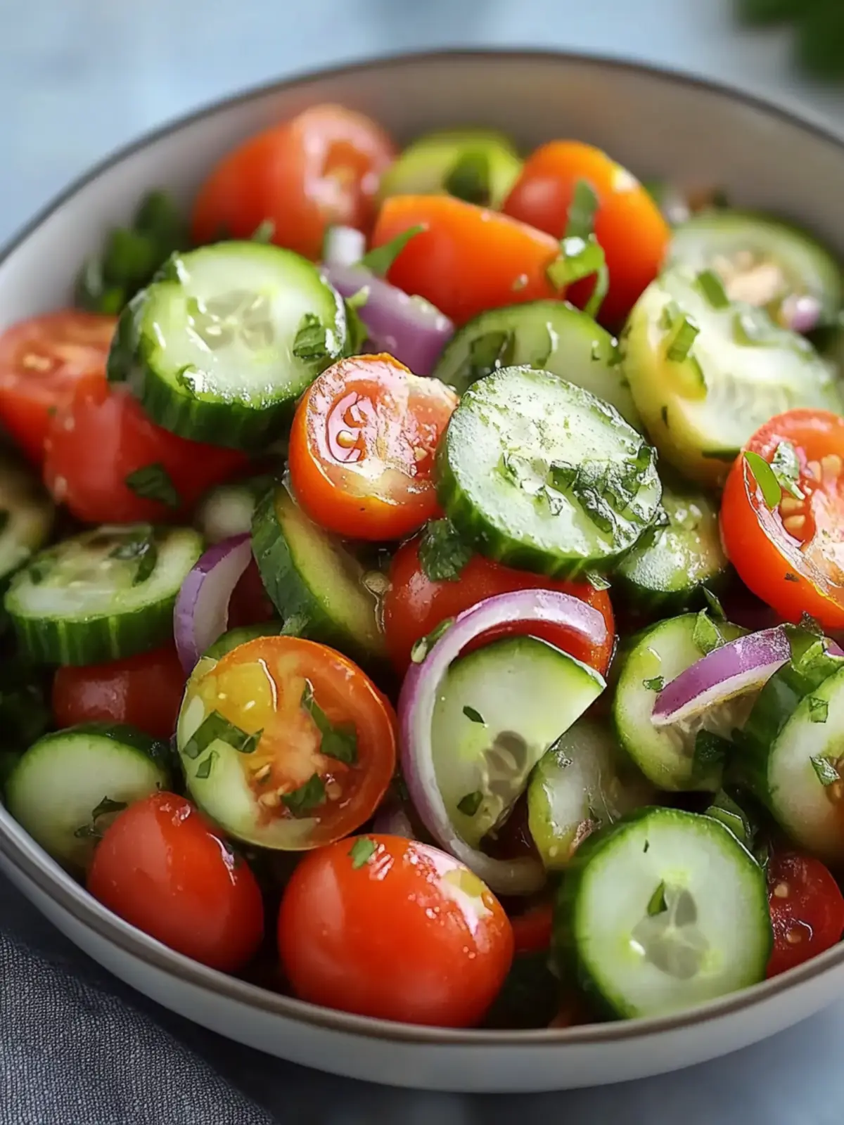 Refresh Your Day with Zesty Cucumber Tomato Salad Delight 4 Cucumber Tomato Salad