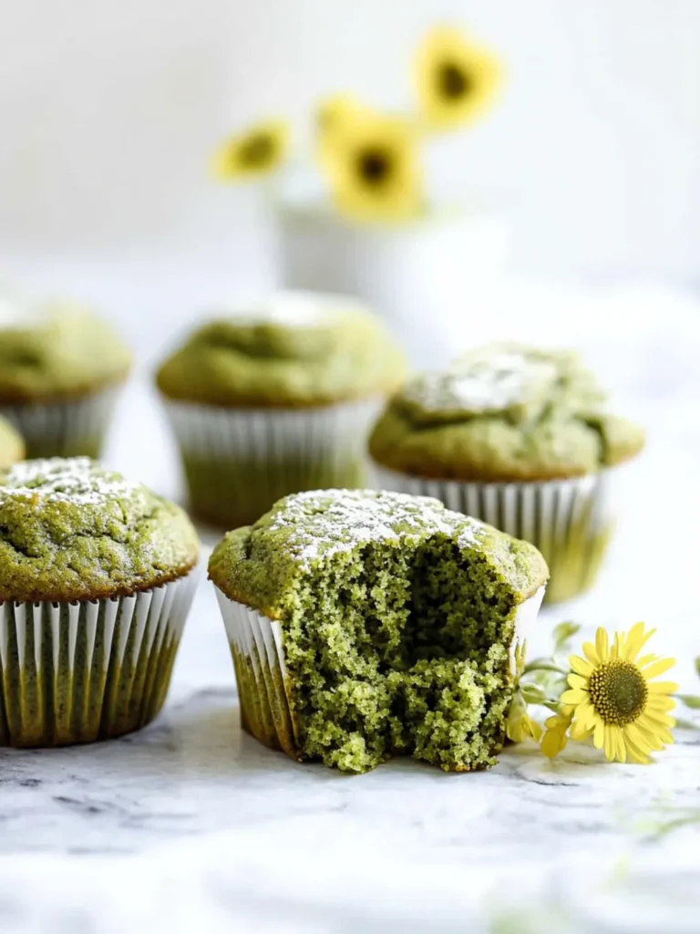 One Bowl Matcha Muffins