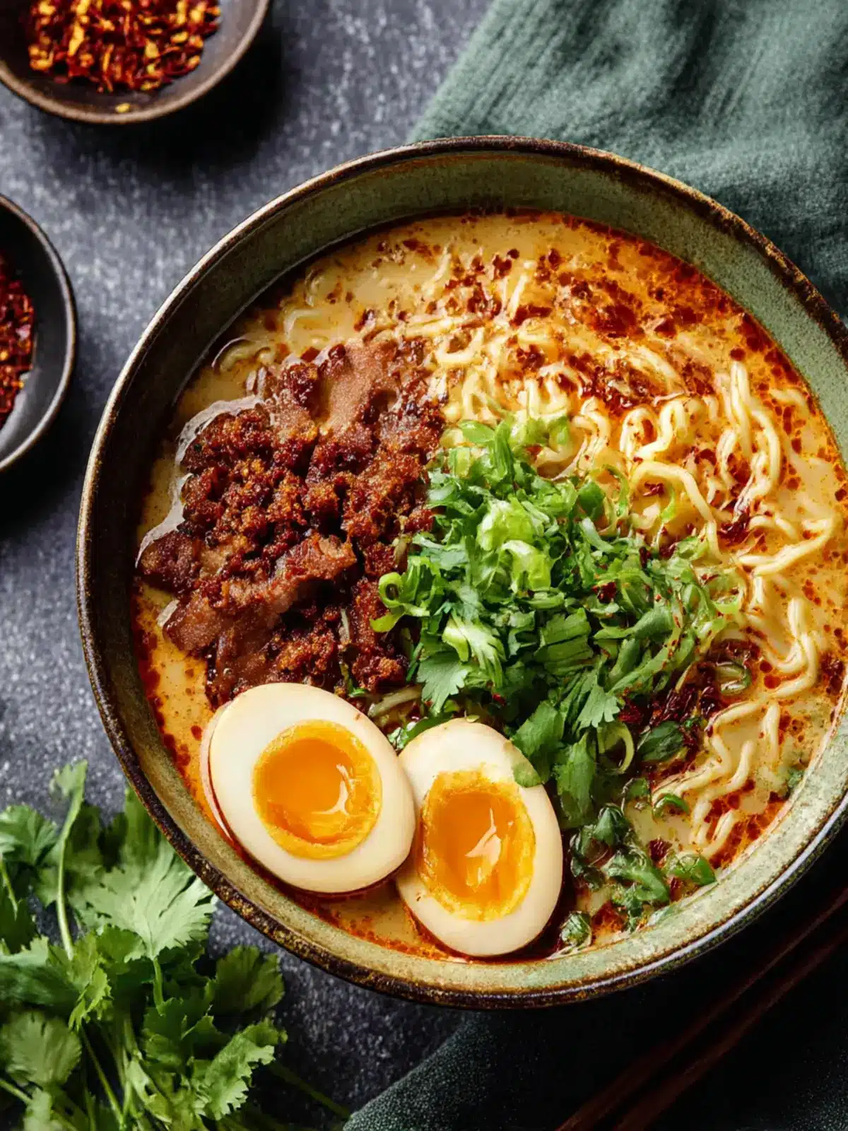 Spicy Tantanmen with Crispy Pork & Jammy Eggs You’ll Love 2 Spicy Tantanmen with Crispy Pork & Jammy Eggs