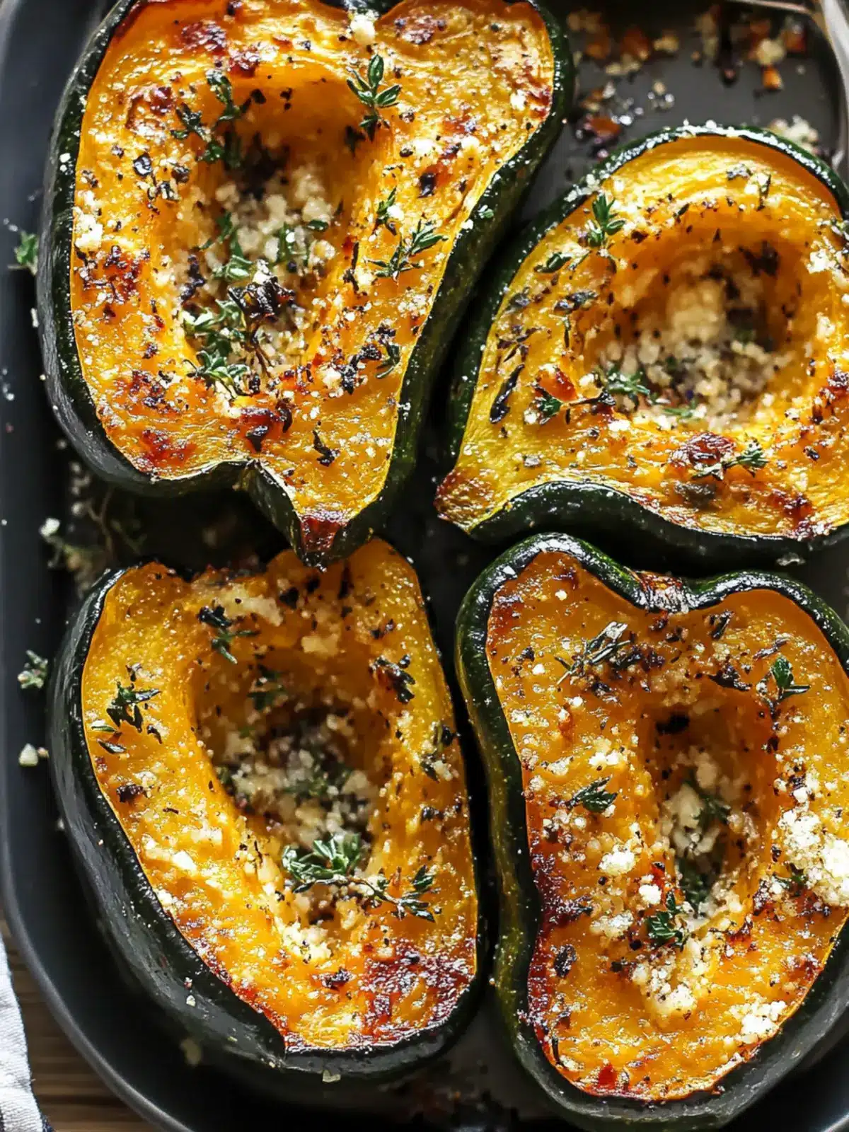 Parmesan Herb Roasted Acorn Squash for Cozy Nights In 2 Parmesan Herb Roasted Acorn Squash