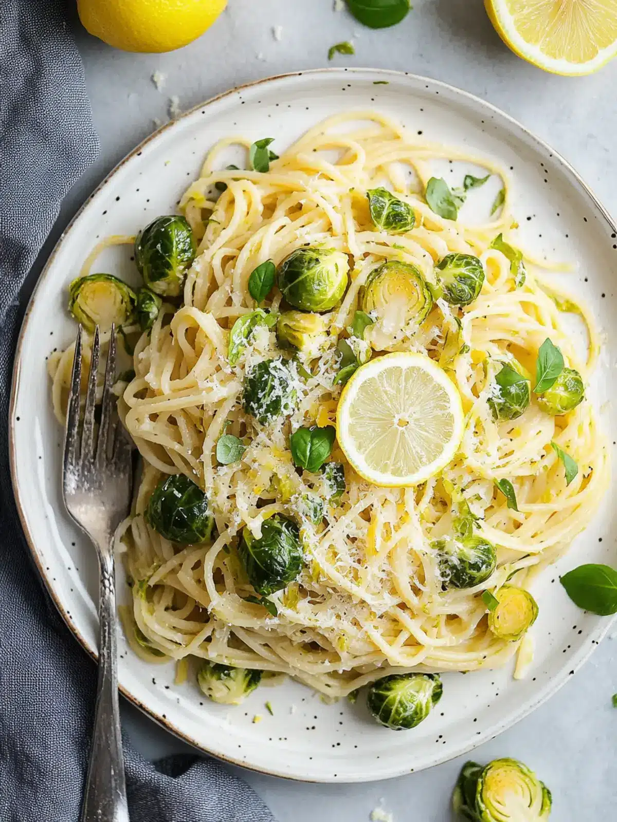Lemon Parmesan Brussels Sprout Pasta for a Zesty Homemade Meal 3 Lemon Parmesan Brussels Sprout Pasta