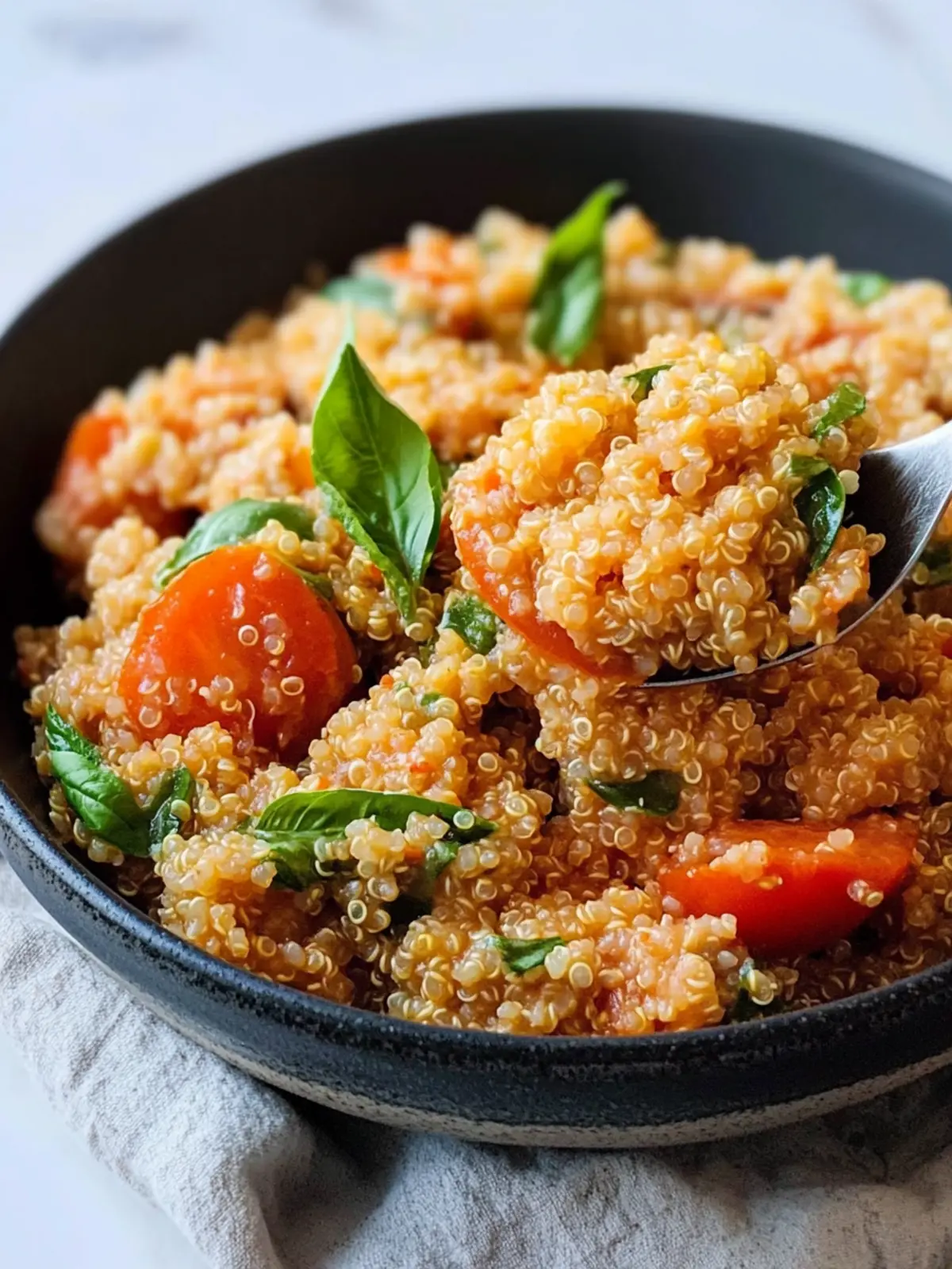 Savor This Easy Tomato & Basil Quinoa Risotto Tonight 4 Easy Tomato & Basil Quinoa Risotto