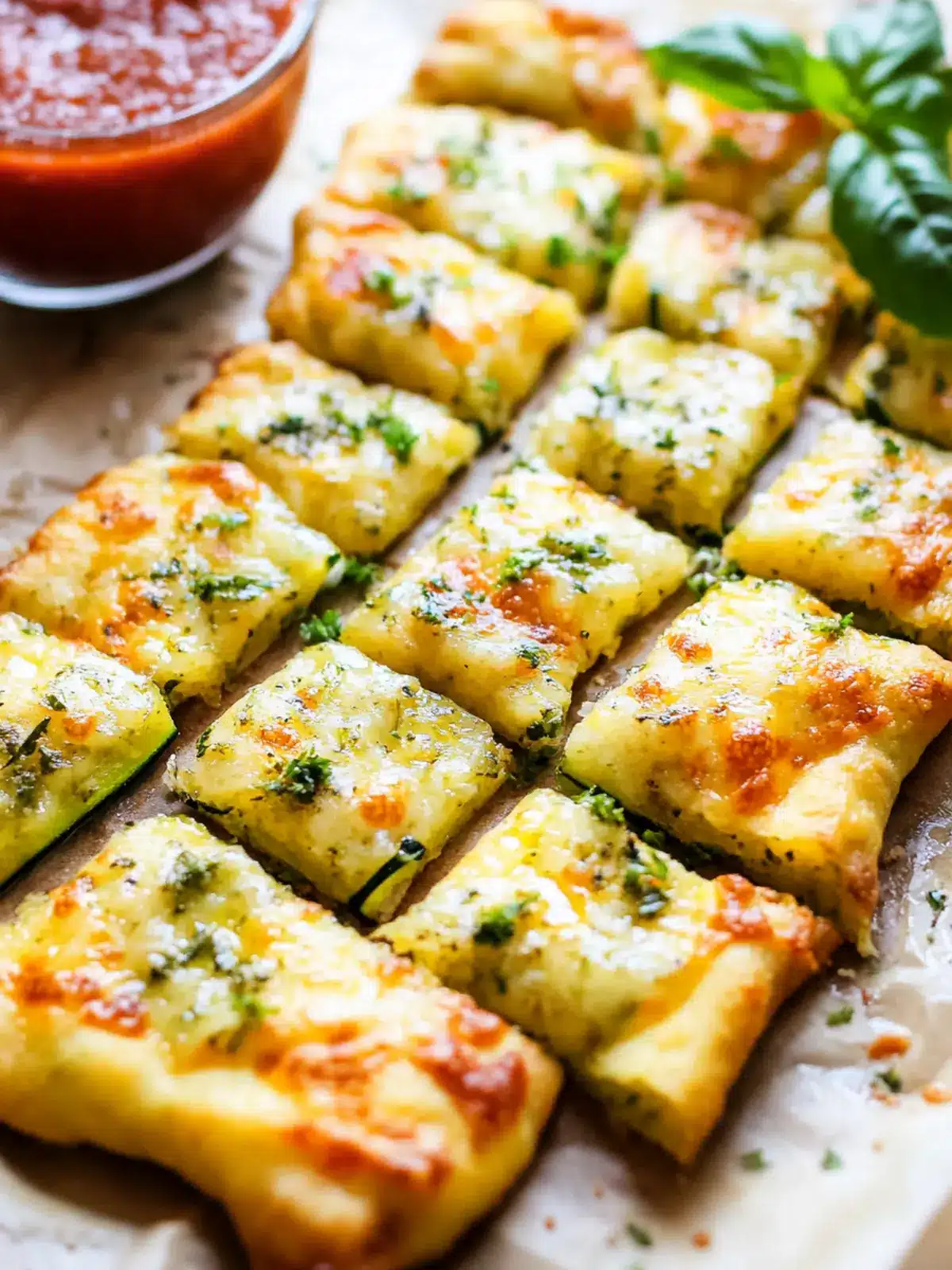 Cheesy Zucchini Breadsticks You Won't Want to Share 2 Cheesy Zucchini Breadsticks