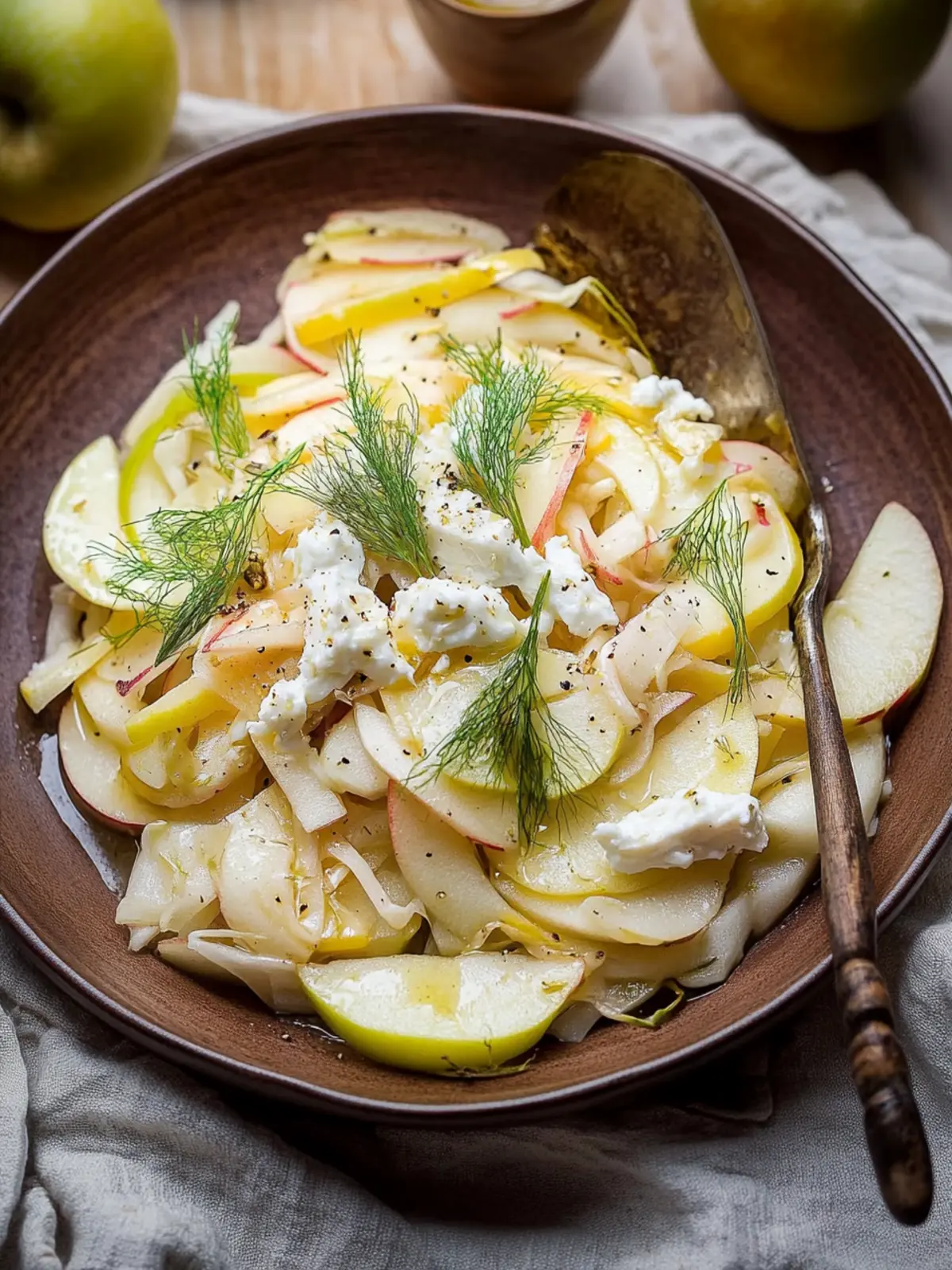 Delicious Fennel Apple Salad with Goat Cheese Dressing Bliss 4 Fennel Apple Salad with Goat Cheese Dressing