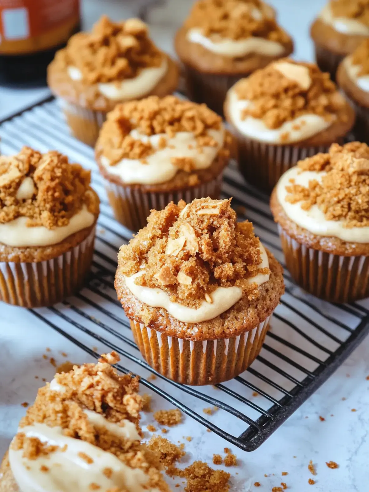 Biscoff Muffins with Decadent Streusel Topping Delight 3 Biscoff Muffins
